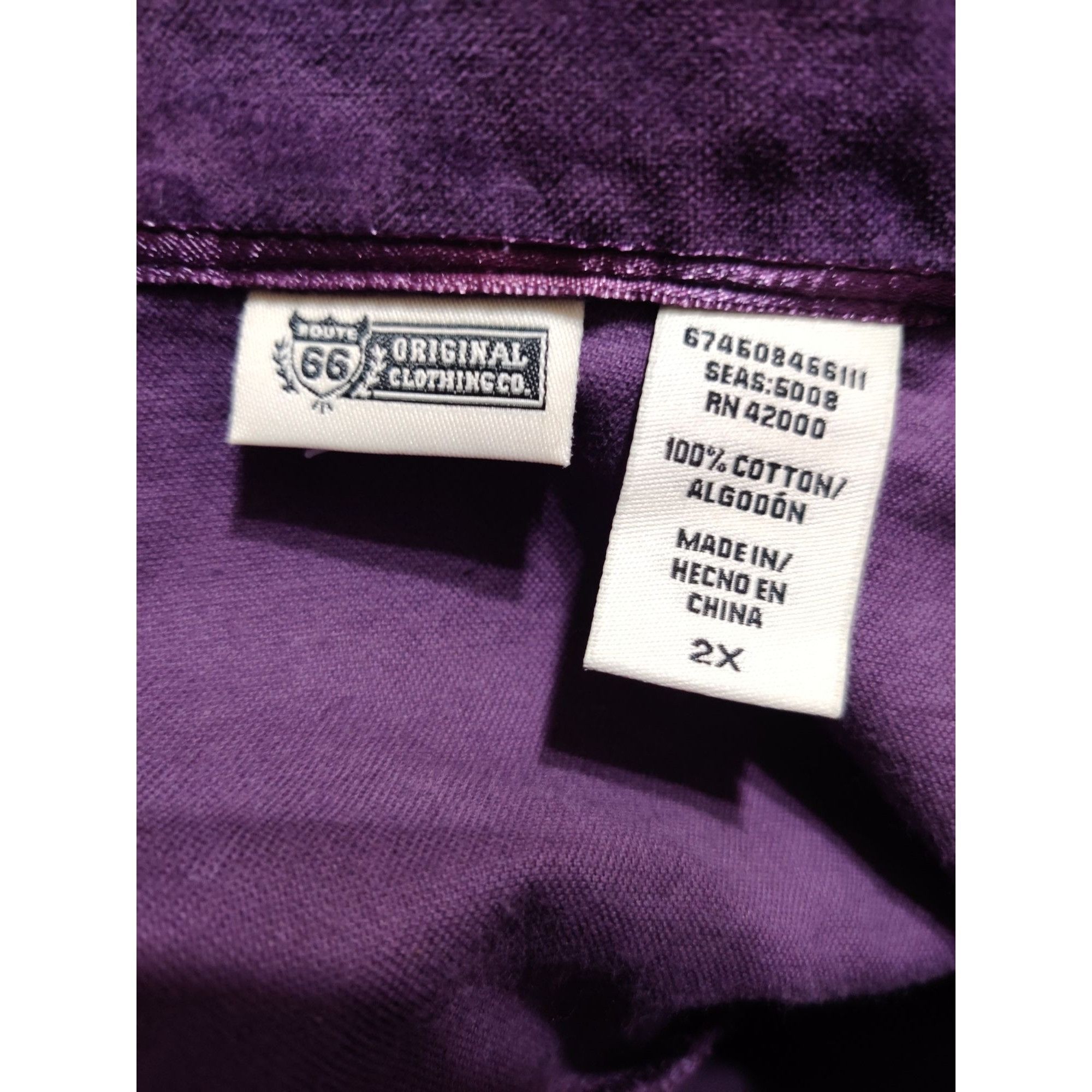 Route 66 Route 66 2X Purple Velour Button Front Plus Size Swing Jacke Size XXL / US 16-18 / IT 52-54 - 4 Thumbnail