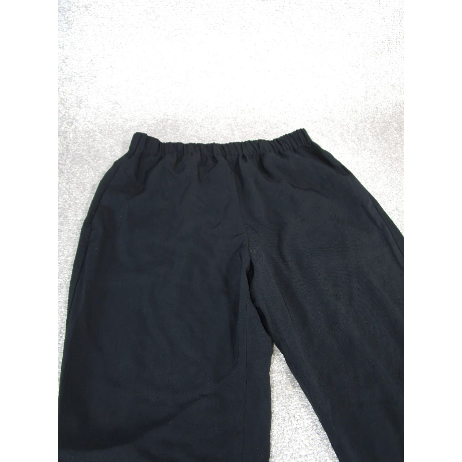 Everlane Everlane Pants Womens 6 Black Tapered Cropped Ankle Zip Knit Flat Front Pull-On Short Pants Womens 6 Black Size 28" / US 6 / IT 42 - 2 Thumbnail