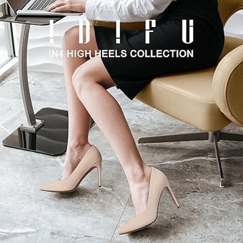 Other Idifu Women's Size 6.5 Tan 4" Heel Pointy Pumps Shoes Size US 6.5 / IT 36.5 - 6 Thumbnail