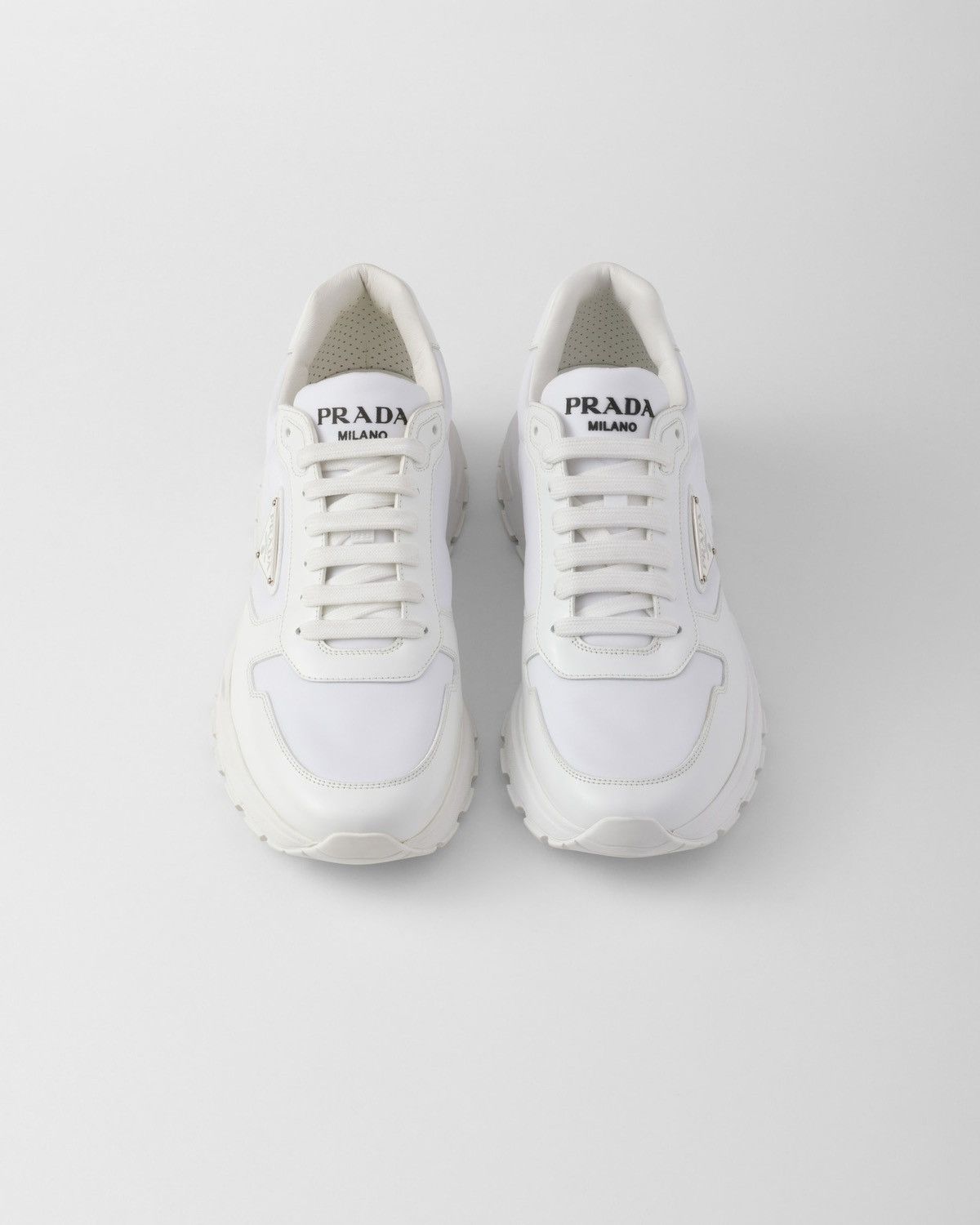 Prada Prada White Prax 01 Re-Nylon and Leather sneakers Size US 10.5 / EU 43-44 - 1 Thumbnail