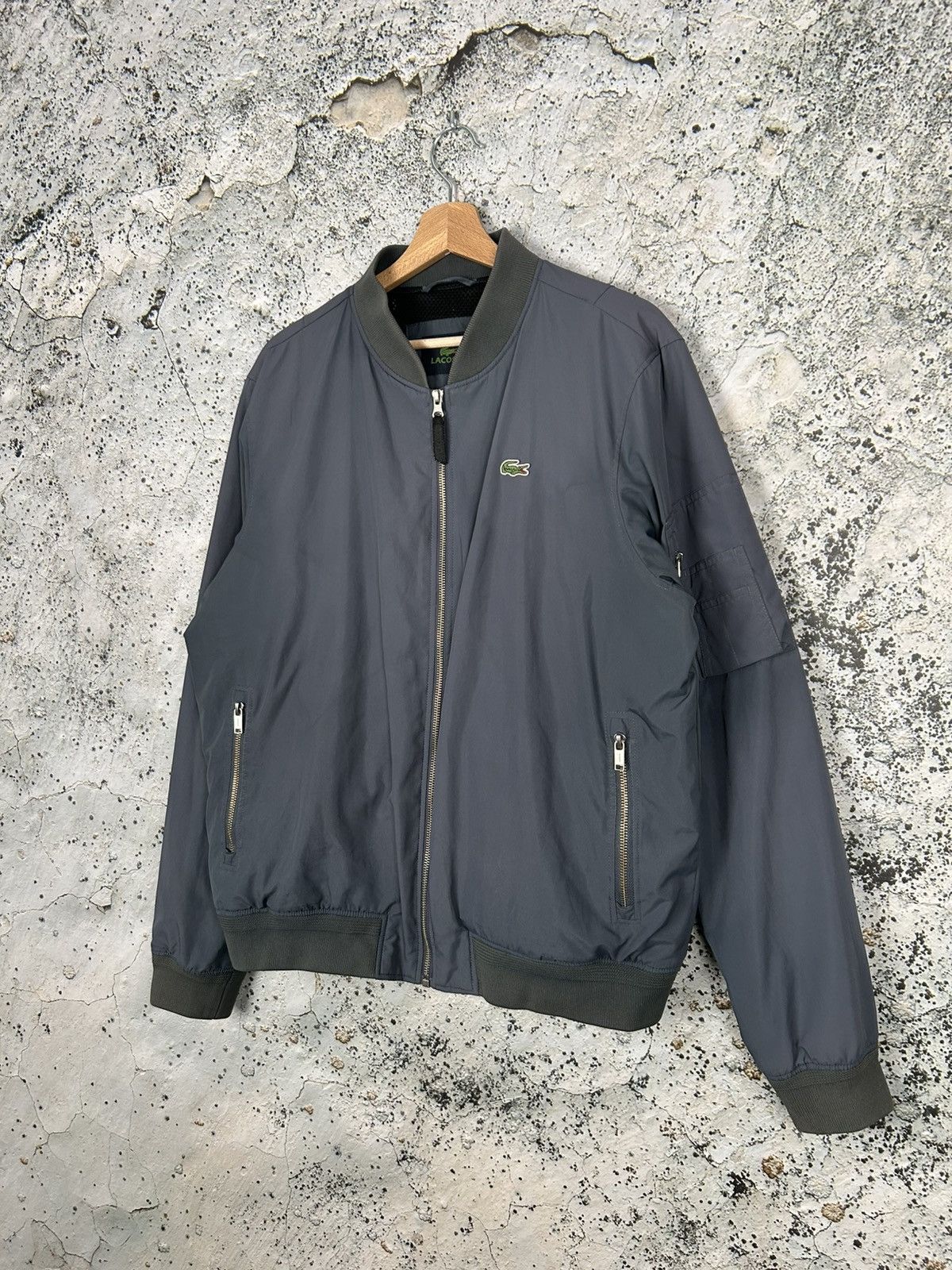 Lacoste Vintage Lacoste 90s Boxy Bomber Jacket Designer Nylon Hype Size US XL / EU 56 / 4 - 2 Thumbnail