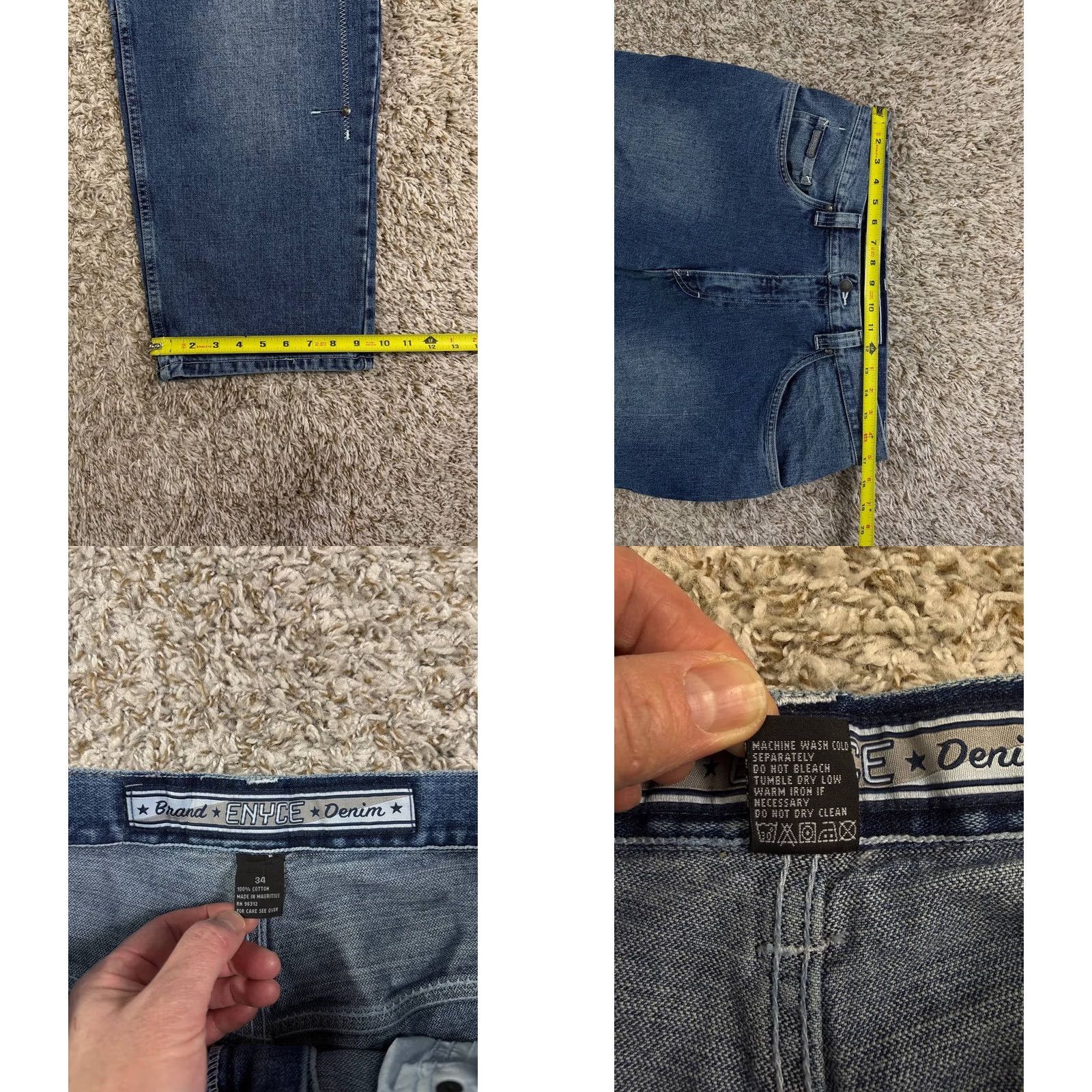 Enyce VINTAGE Enyce Jeans Size 34 Baggy Stitched Panel Y2K Hip Hop Skate 2000s Size US 34 / EU 50 - 8 Thumbnail