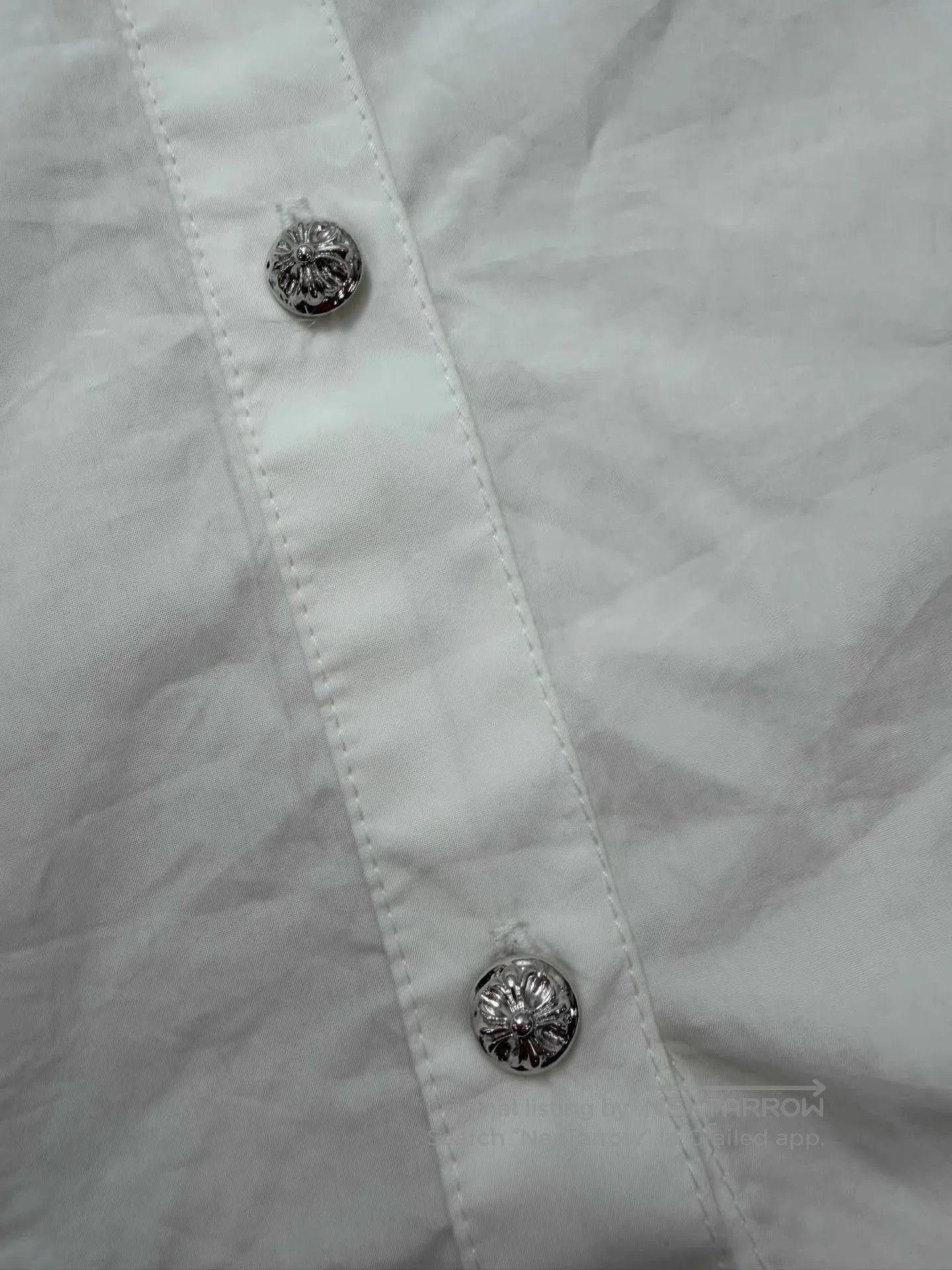 Chrome Hearts White Cross Embroidered Long Sleeve Button. Size US L / EU 52-54 / 3 - 4 Thumbnail