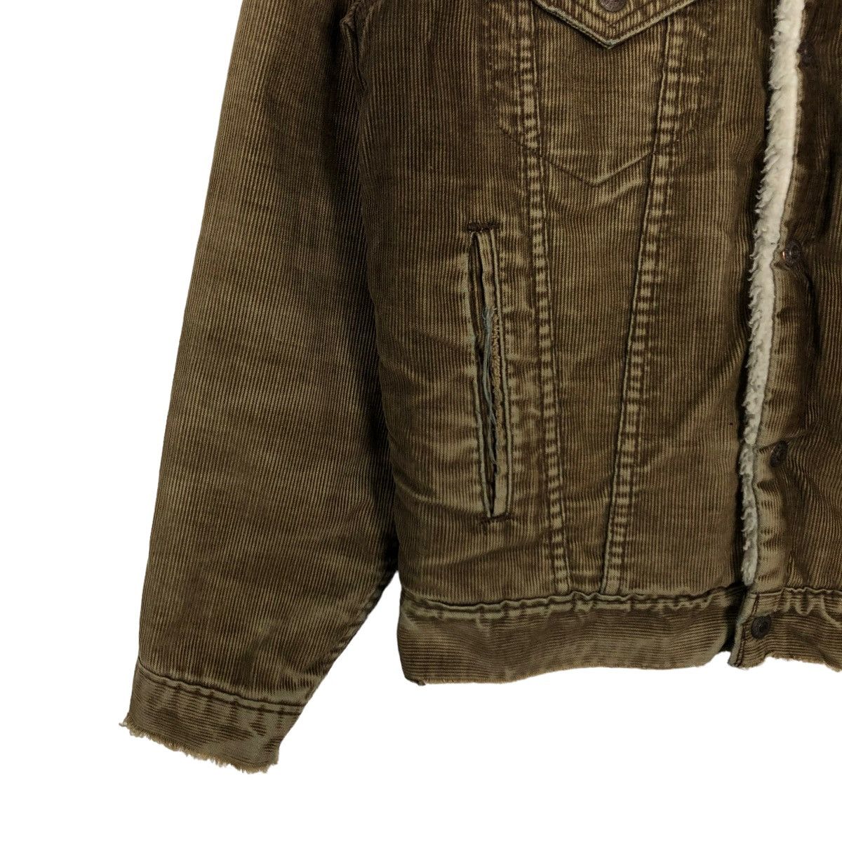 Levi's 🔥90’s VINTAGE LEVI’S TRUCKER SHERPA LINING CORDUROY Size US S / EU 44-46 / 1 - 4 Thumbnail