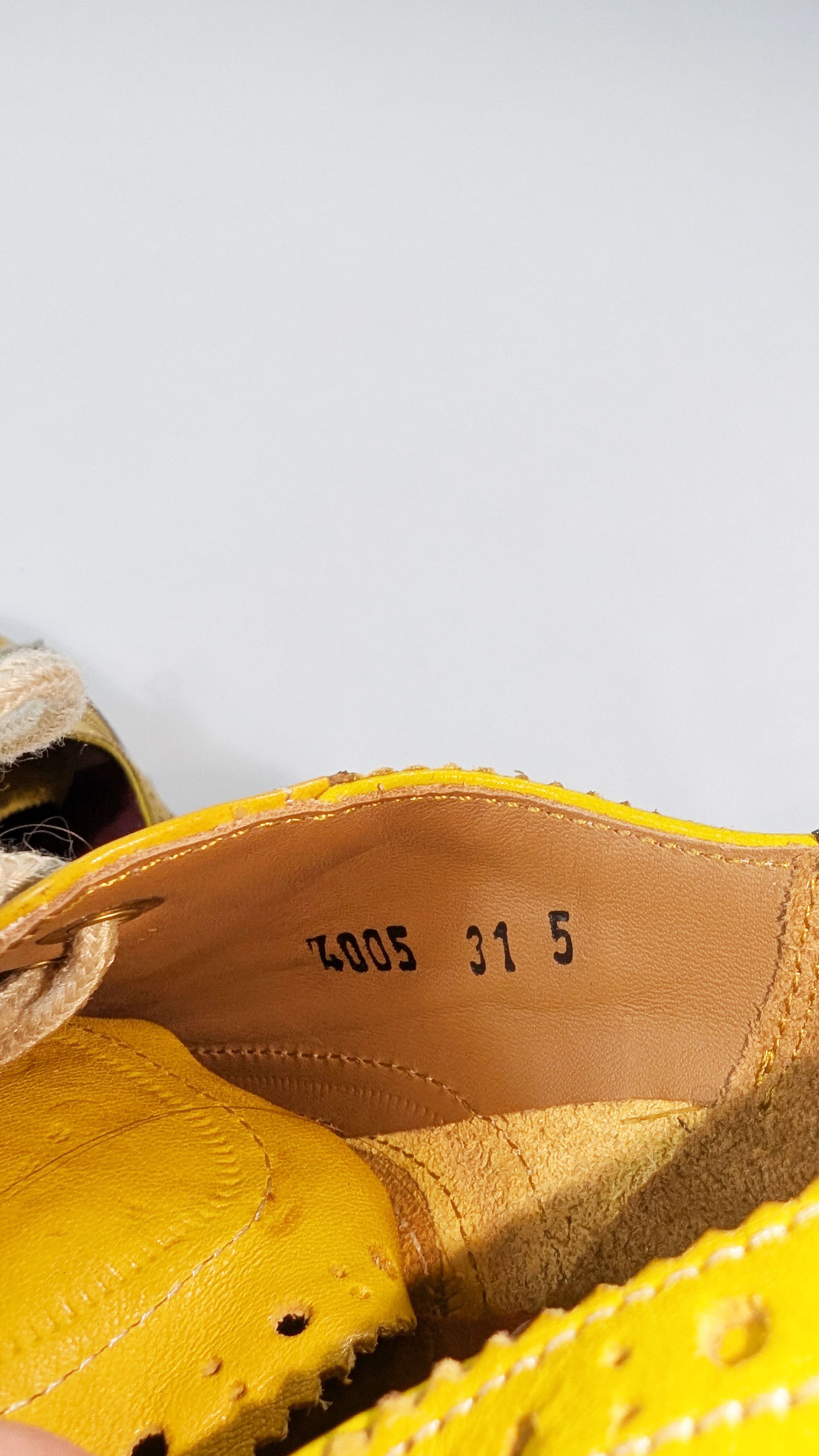 Grenson Grenson England Yellow Leather Lace Up Brogues Size UK5 Size US 7.5 / IT 37.5 - 6 Thumbnail