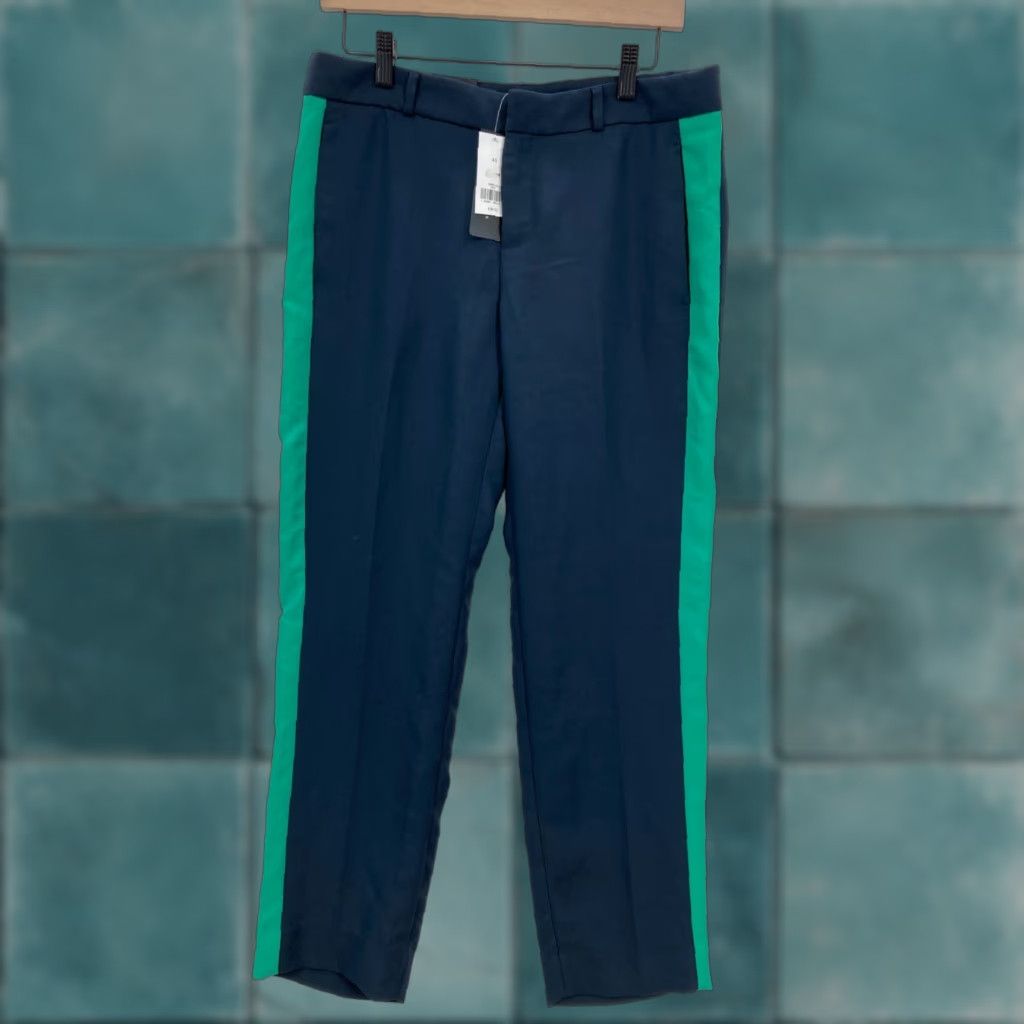 Banana Republic Banana Republic Avery Ankle Pants Women's 4 Navy Stripe Mid Rise NWT Pants Size 27" / US 4 / IT 40 - 1 Thumbnail