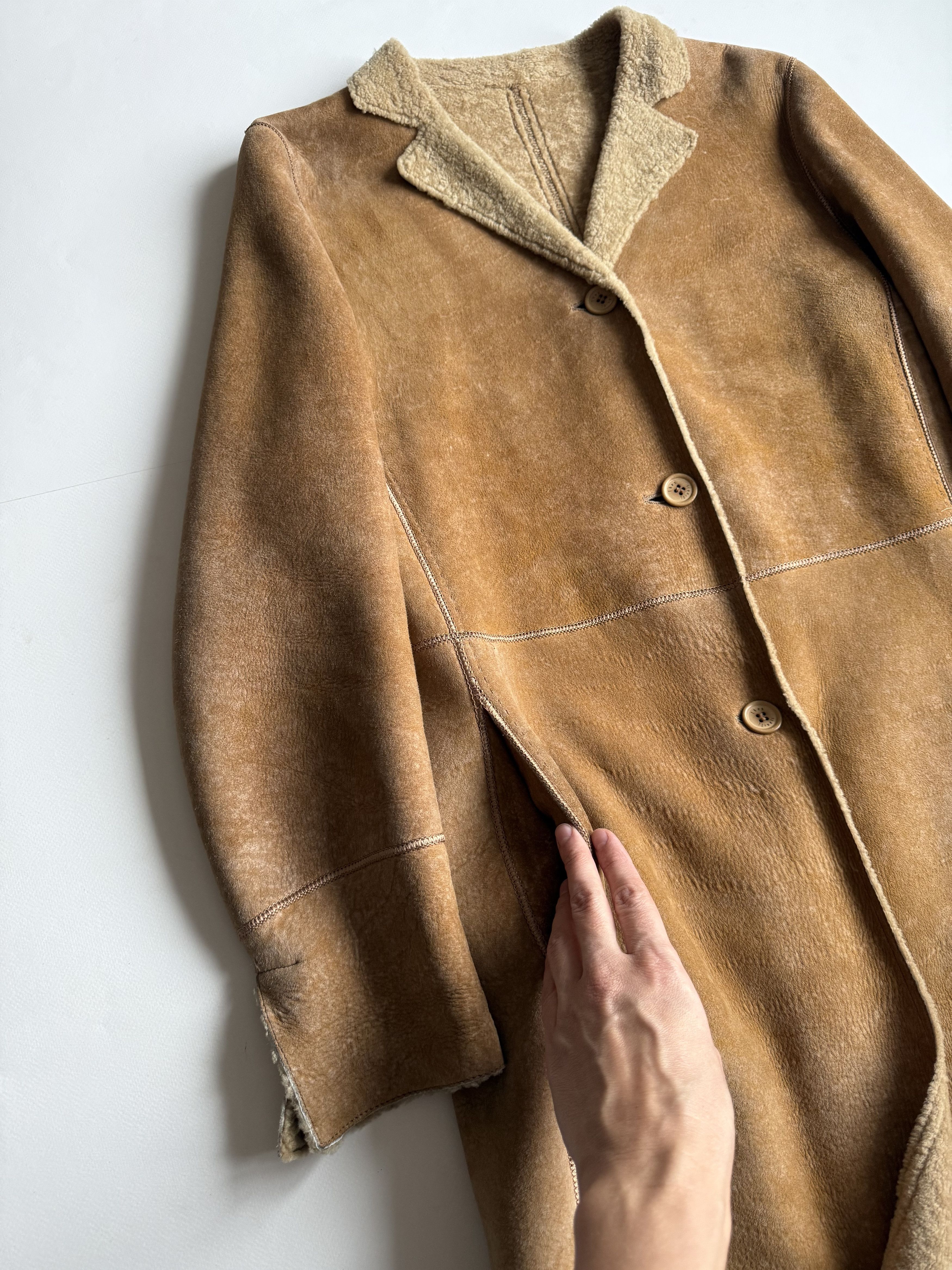 Other Women's Thes Tziveli Luxury Shearling Long Coat Small Size S / US 4 / IT 40 - 6 Thumbnail