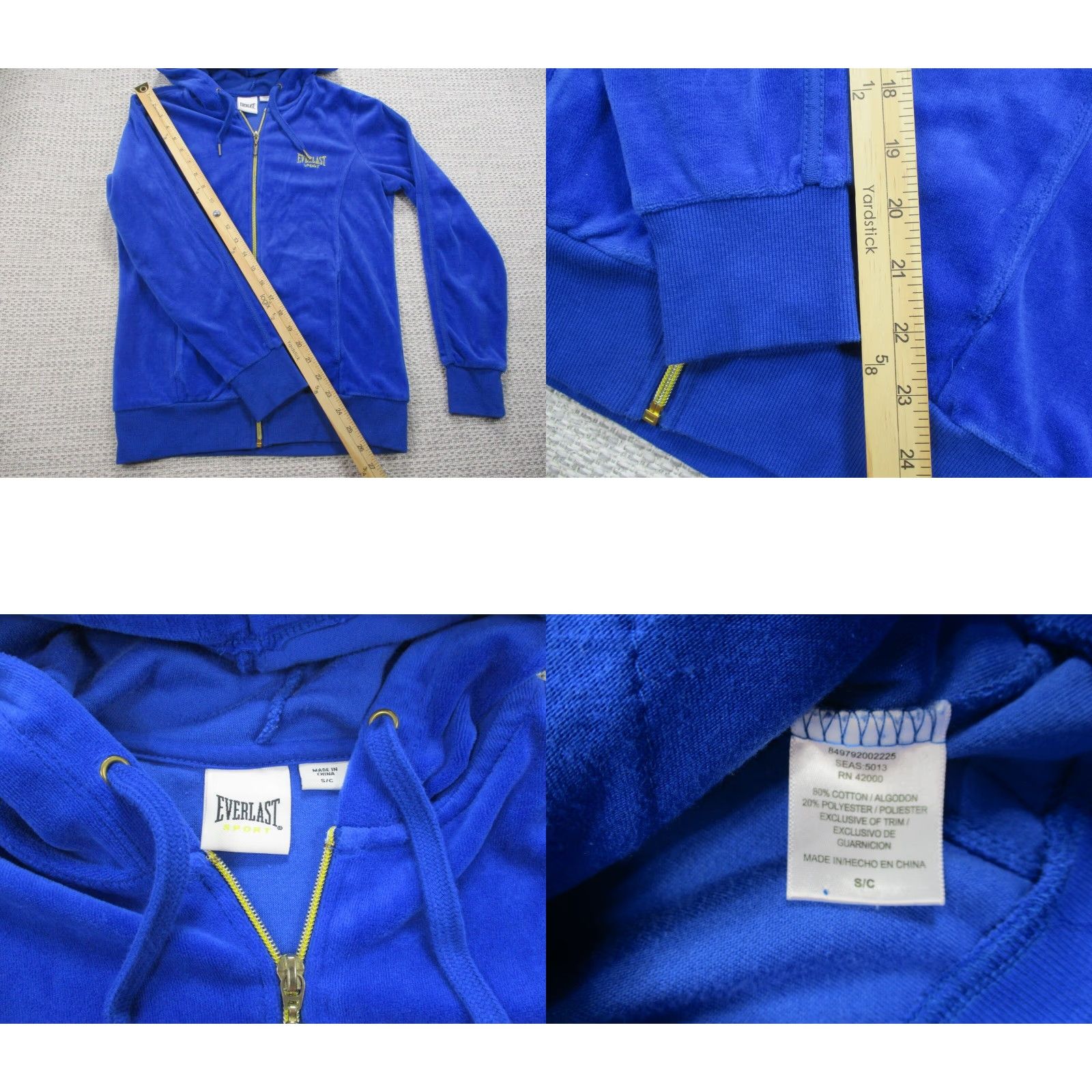 Everlast Everlast Sweatshirt Womens Small Hoodie Fleece Blue Full Zip Sports Gym Boxing Size S / US 4 / IT 40 - 8 Thumbnail