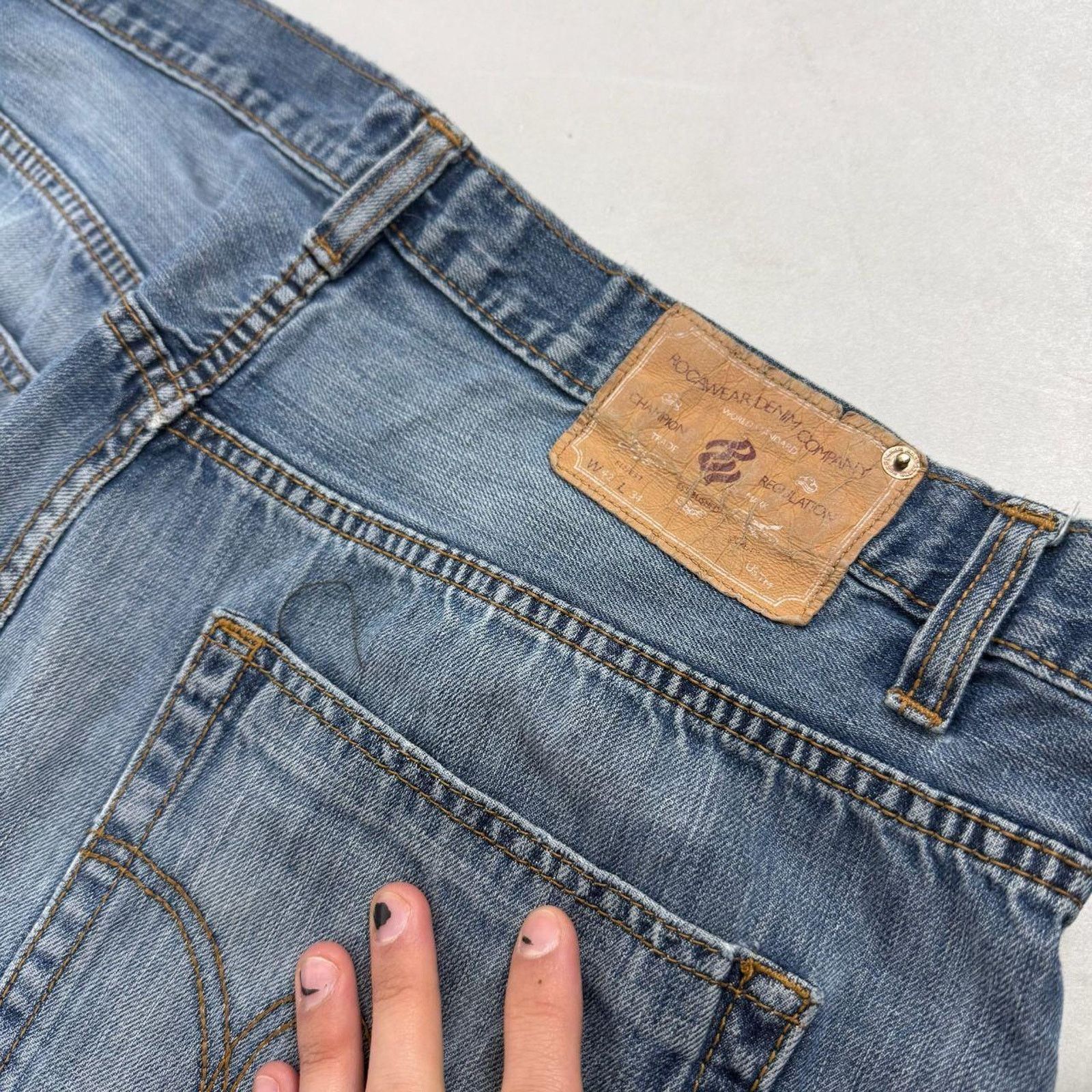 JNCO × Rocawear × Vintage Vintage y2k rocawear archive baggy wide leg stonewash jeans Size US 38 / EU 54 - 6 Thumbnail