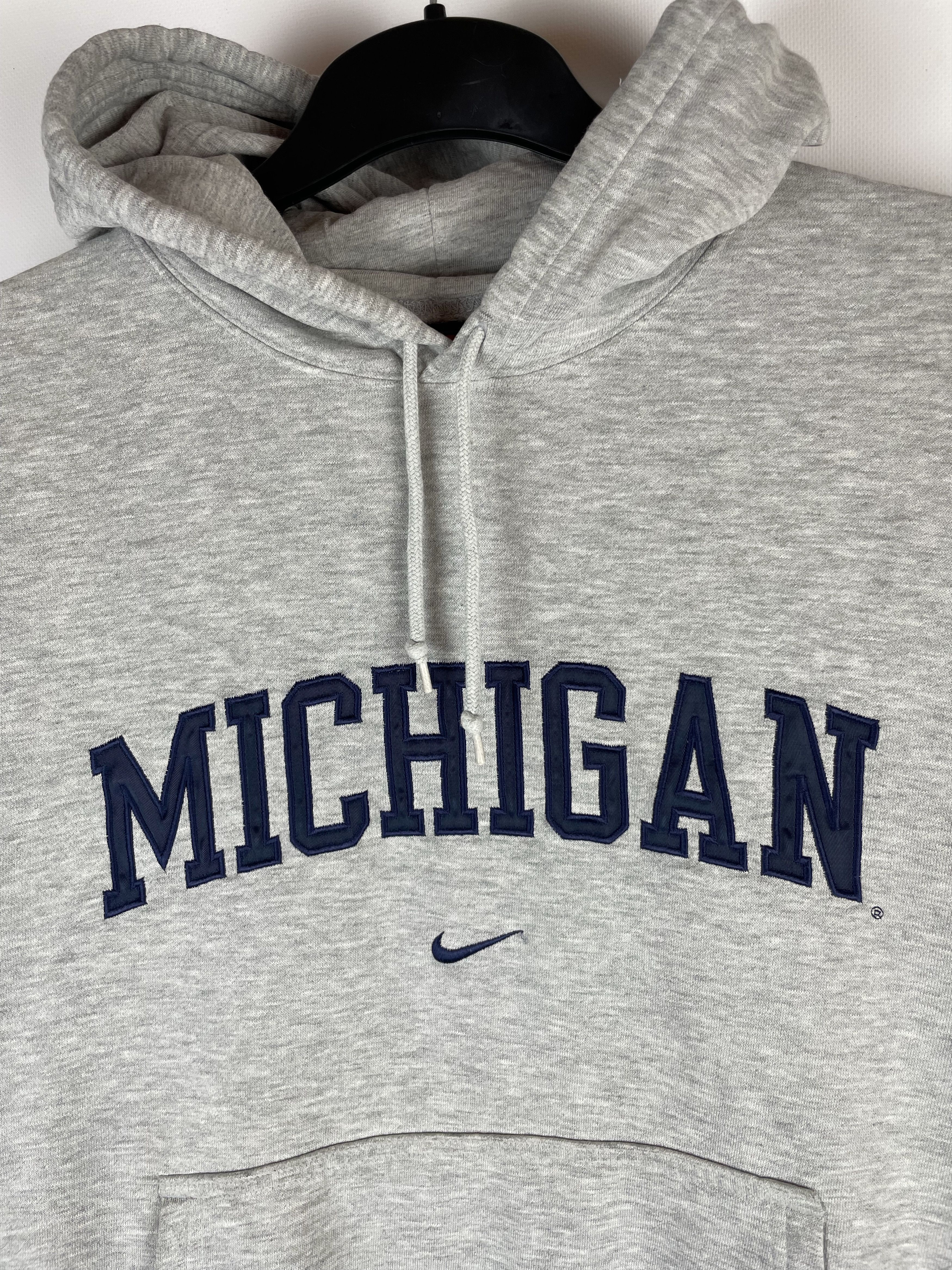 Nike × Vintage Vintage Michigan Nike center swoosh hoodie sweatshirt Size US L / EU 52-54 / 3 - 4 Thumbnail