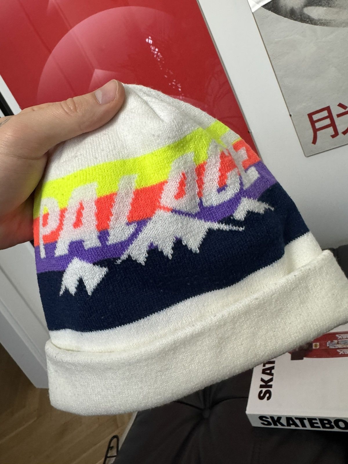 Palace Beanie Hat Mountains Print Outdoor Streetwear Rare