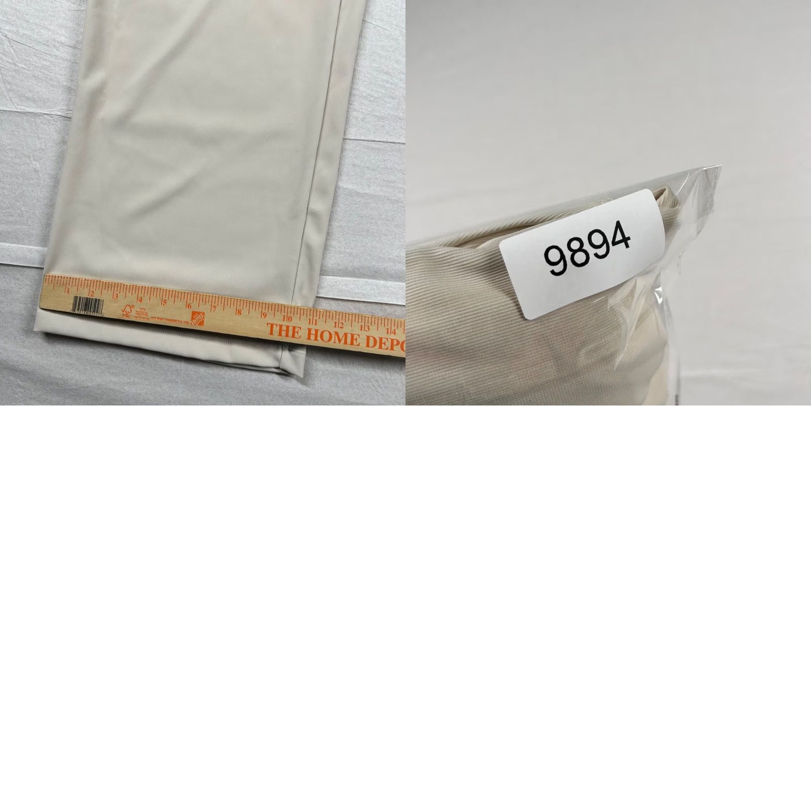 Vintage Halara Pants Womens M Reg Flex MicroWaffle Wide Leg Beacy Stretch Bone Textured Beige Polyester Spandex Size 32" / US 10 / IT 46 - 8 Thumbnail