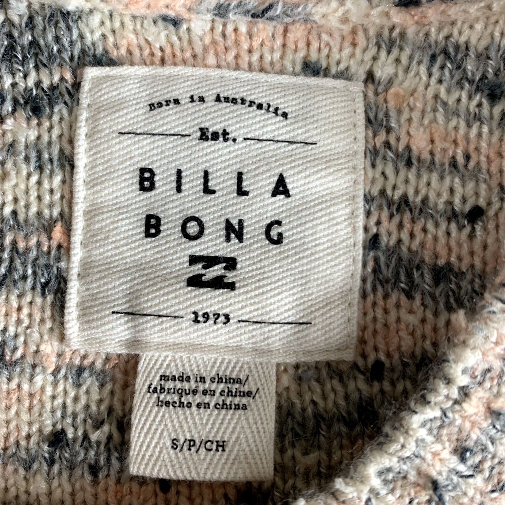 Billabong VINTAGE BILLABONG CROPPED SWEATER WOMENS SMALL PINK GRAY CREWNECK LONGSLEEVE Size S / US 4 / IT 40 - 3 Thumbnail