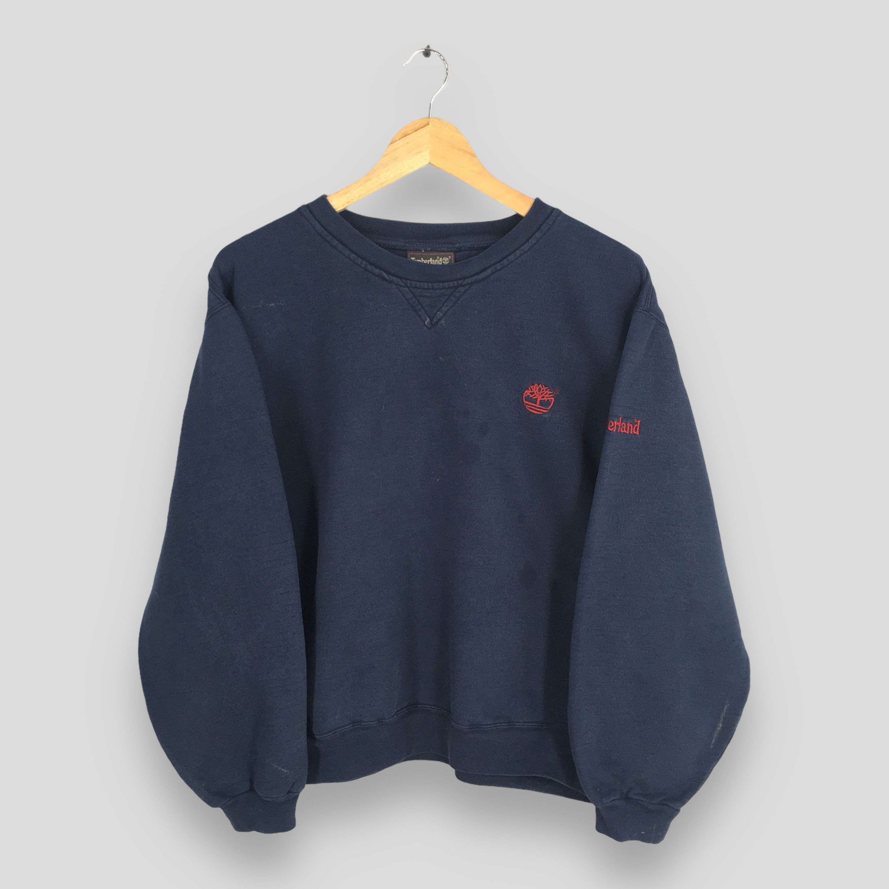 Timberland × Vintage Vintage 90s Timberland Weathergear Blue Sweatshirt Medium Size US M / EU 48-50 / 2 - 1 Thumbnail