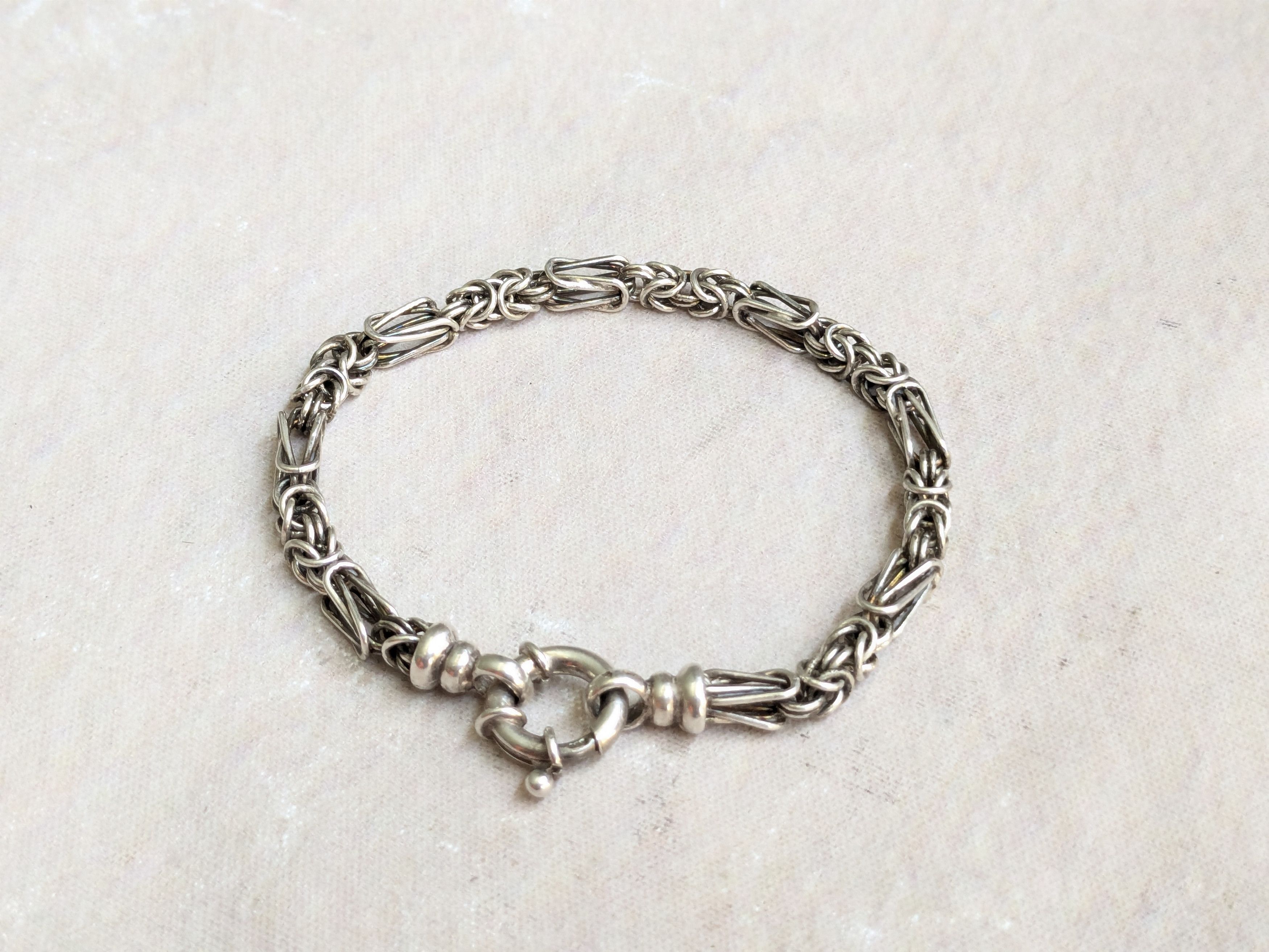 Jewelry Veronese Sterling Silver Byzantine Bracelet 8" Italy Size ONE SIZE - 2 Thumbnail