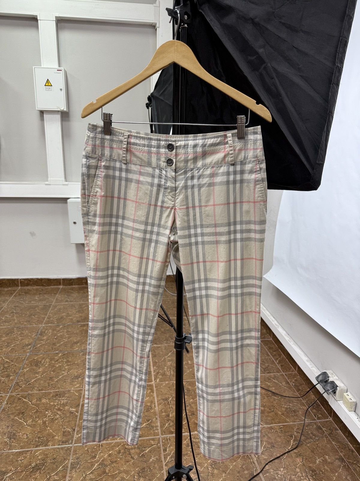 Burberry 🇬🇧 Vintage Barberry Brit Nova Check Women Pants Rare Retro Size 30" / US 8 / IT 44 - 1 Thumbnail