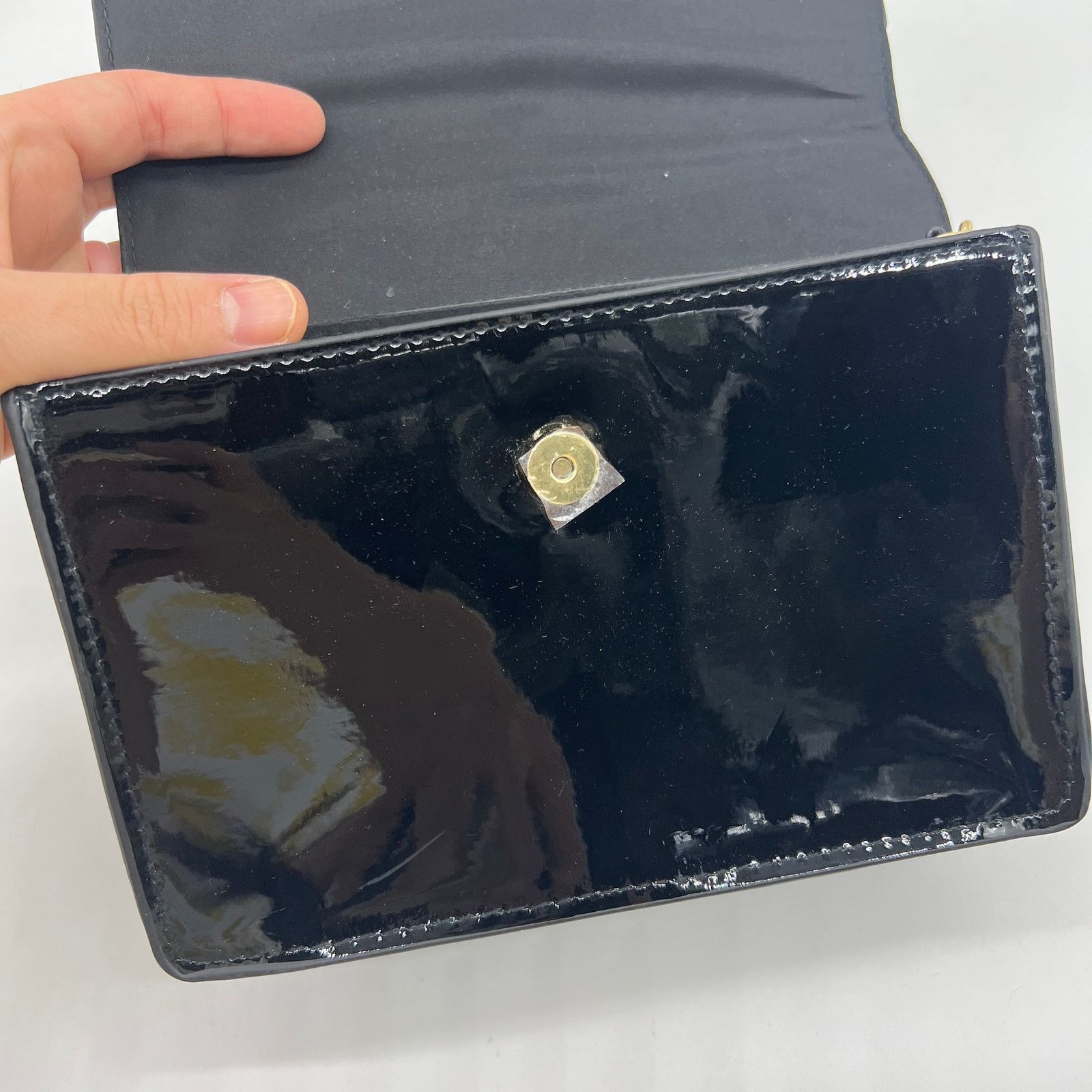 Jimmy Choo Jimmy Choo Parfum Gold Chain Black Patent Crossbody Bag Size ONE SIZE - 12 Thumbnail