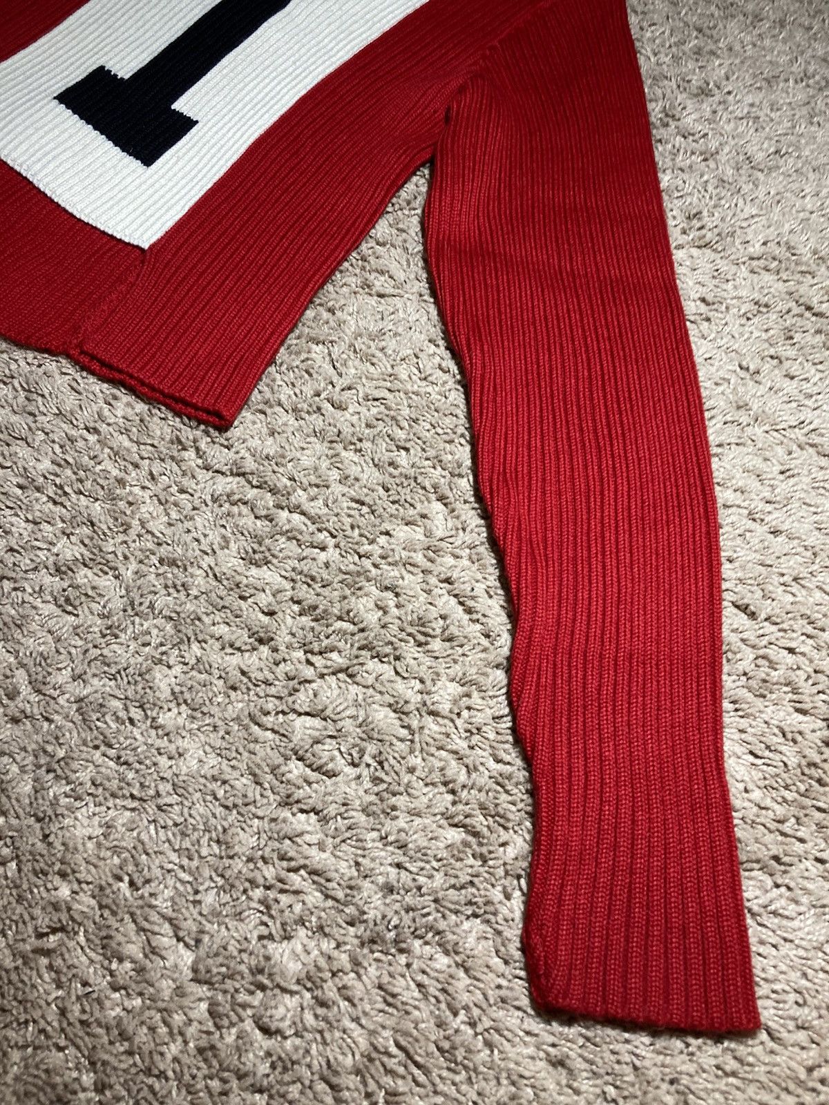 Dirk Bikkembergs AW95 Dirk Bikkembergs Knit V-Neck 1 Number Cut Out Wool Size US M / EU 48-50 / 2 - 2 Thumbnail