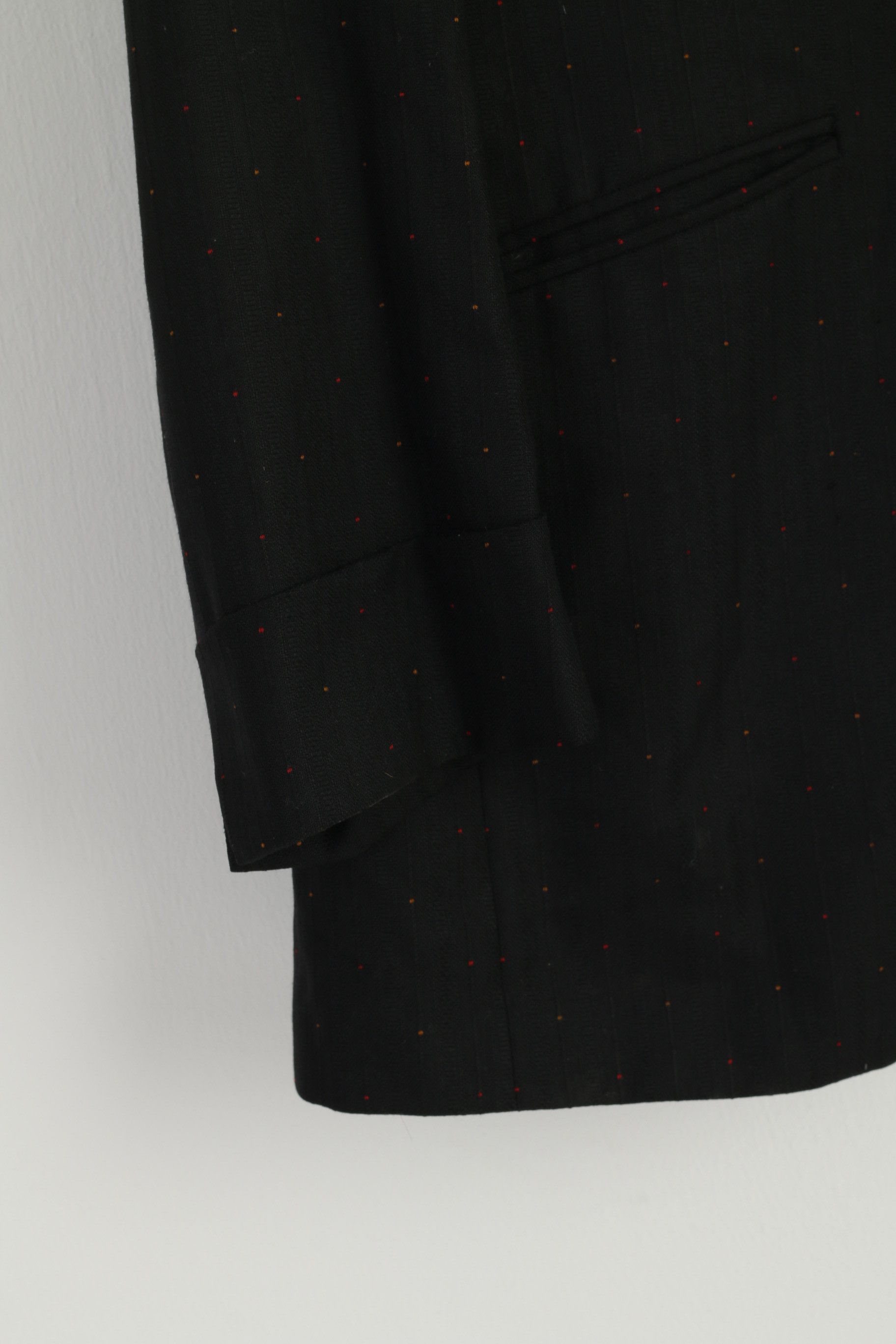 Vintage Louis Roth Men 43 Blazer Black Dots Vintage Cuzzens 7596 Size 42R - 4 Thumbnail