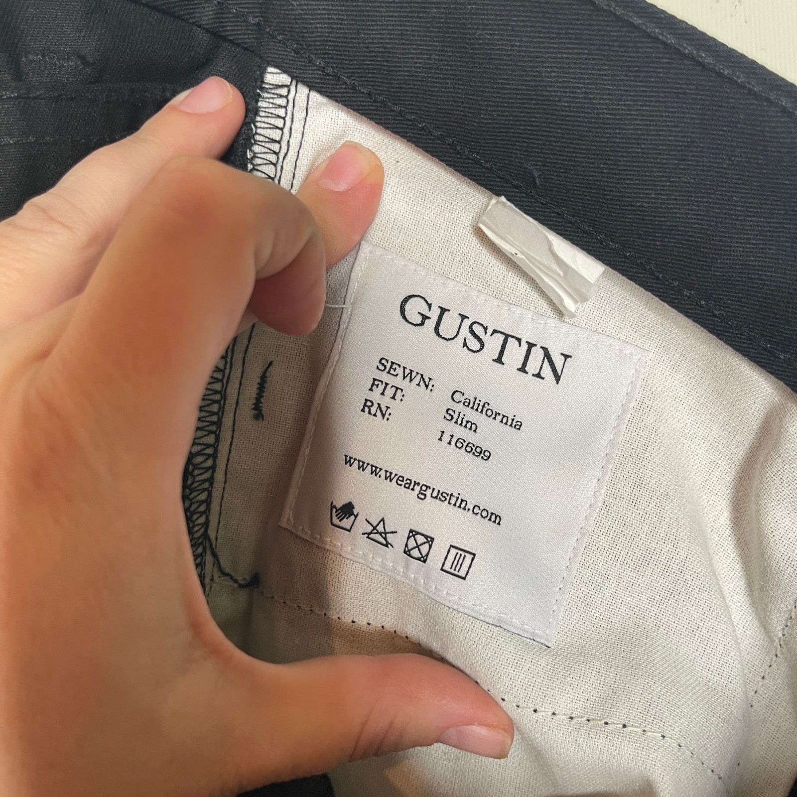 Gustin Gustin #435 CLASSIC TWILL 5 POCKET - BLACK Size US 30 / EU 46 - 8 Thumbnail
