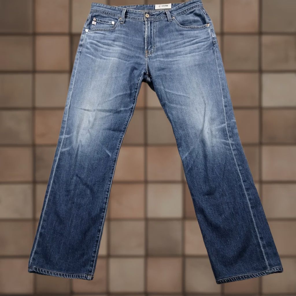 Denime AG Adriano Goldschmied The Graduate Tailored Leg Jeans Men's Blue Denim EUC Size US 34 / EU 50 - 1 Thumbnail