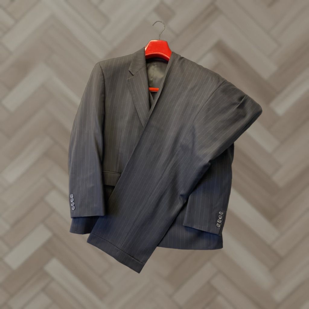 Ralph Lauren VINTAGE Polo Ralph Lauren 3 Piece Suit Men 42S Black Wool Pinstripe 3-Piece Canada Size US XL / EU 56 / 4 - 1 Thumbnail