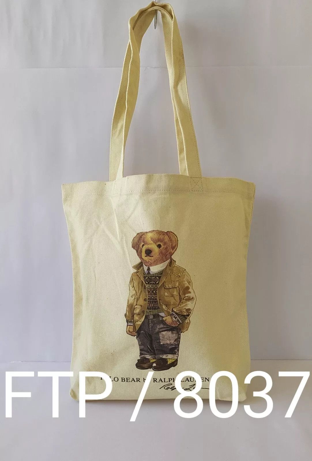 Polo Ralph Lauren Polo Ralph Lauren Polo Bear Cotton Canvas Tote Bag IFD 8037 Size ONE SIZE - 12 Thumbnail