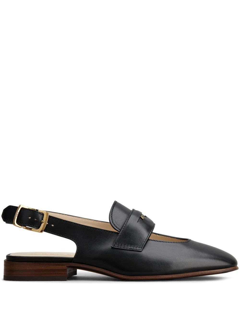 image of Tods Tod`s Leather Slingbacks Size 39 in Black, Women's
