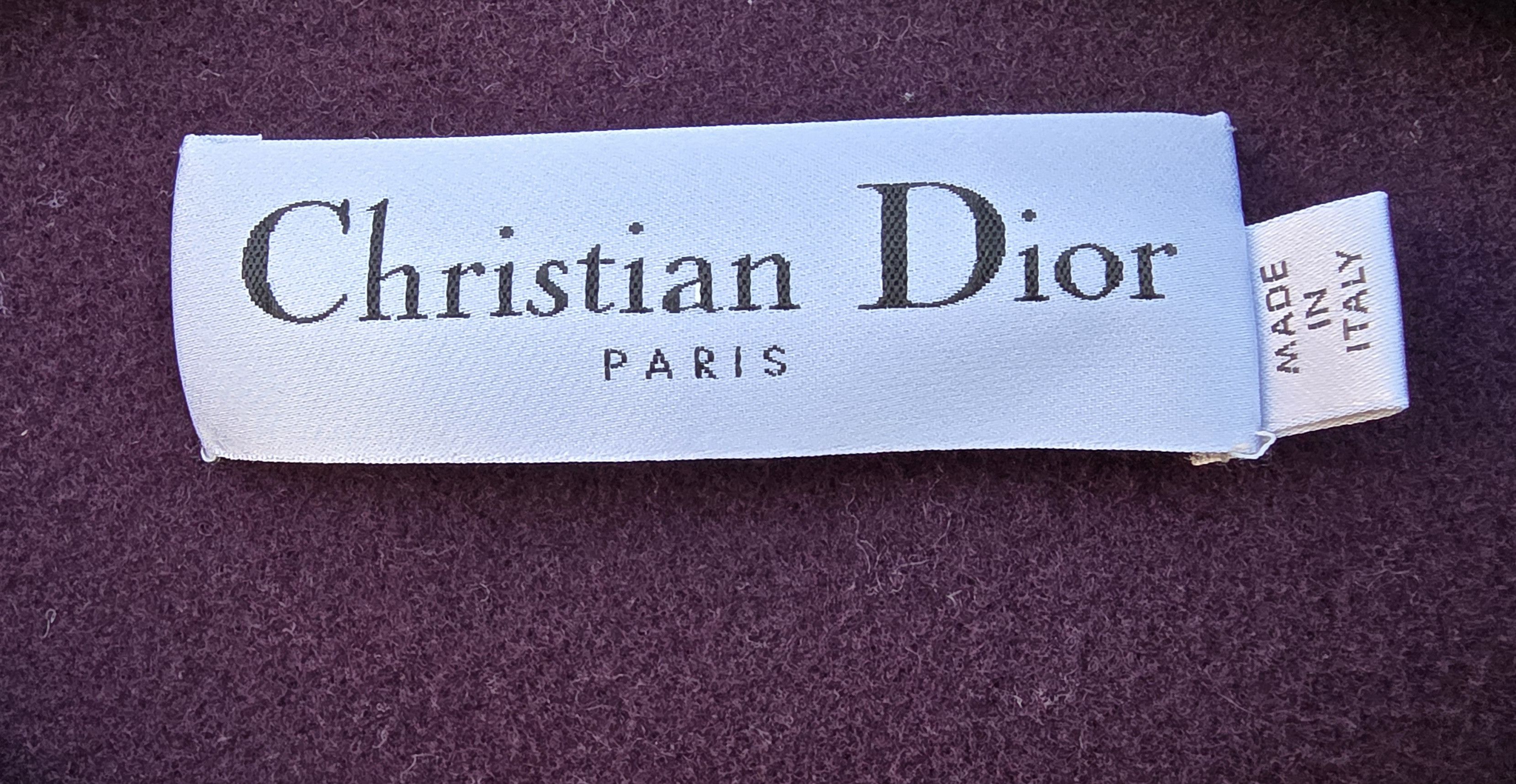 Dior Christian Dior Double Faced Belted Coat Bordeaux FR 36/US 4 Size XS / US 0-2 / IT 36-38 - 5 Thumbnail