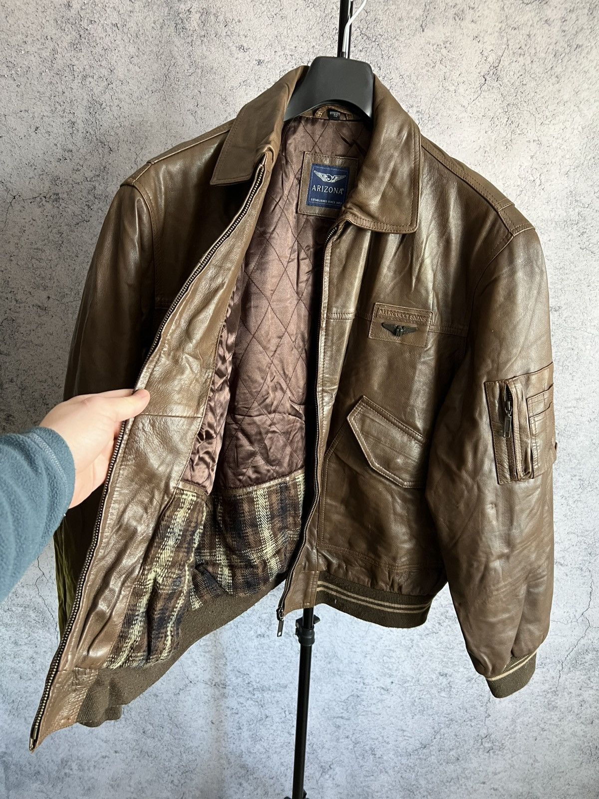 Leather Vintage Arizona Leather Jacket Marcucci Skins USA Air Force Size US L / EU 52-54 / 3 - 8 Thumbnail