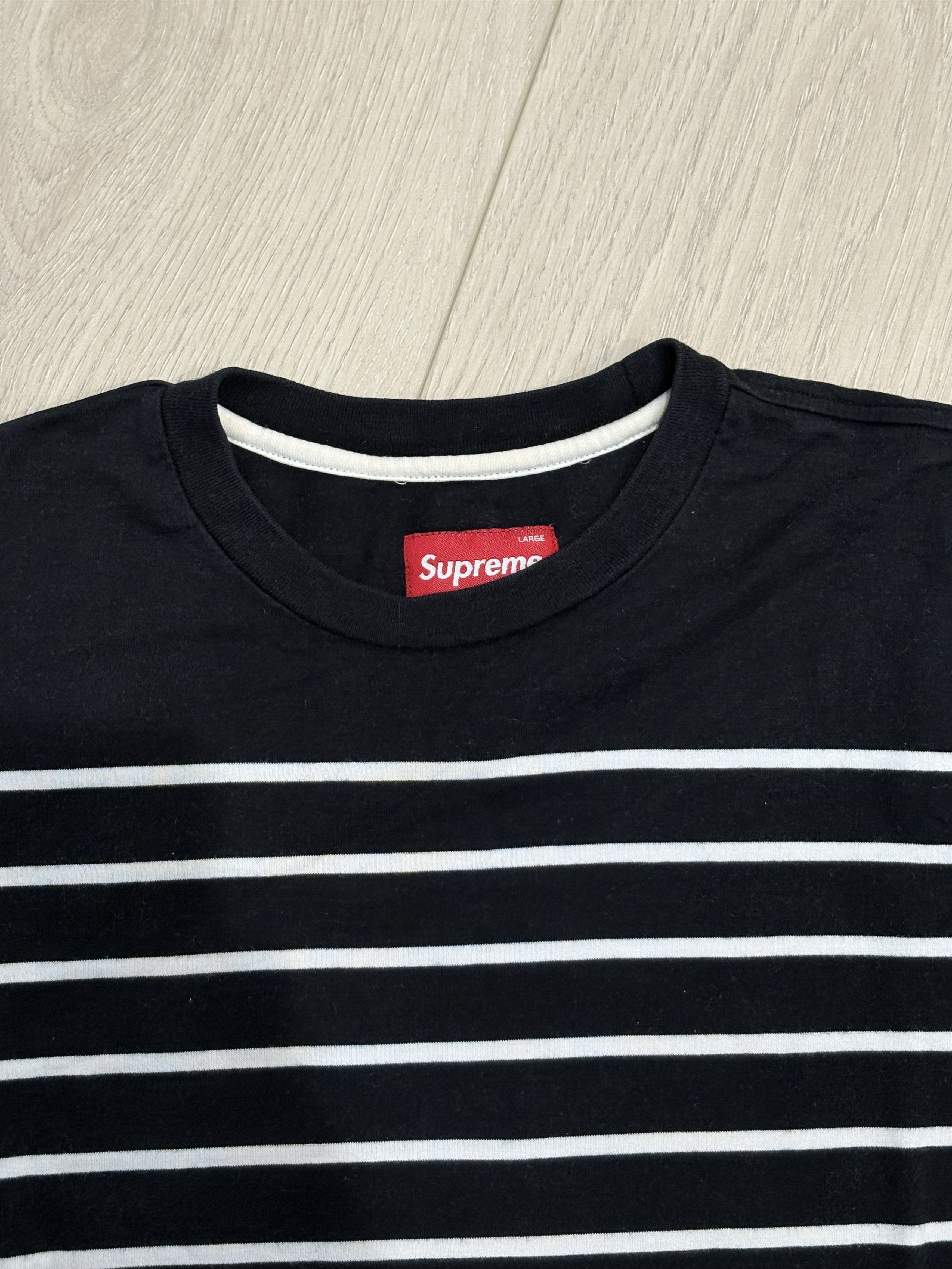 Supreme Team Striped Crew Tee SS 2008 Size US L / EU 52-54 / 3 - 2 Thumbnail