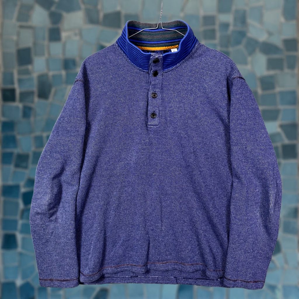 Robert Graham Robert Graham Jacket Men's XL Classic Fit Knit Grid Henley Pullover Sweater Size US XL / EU 56 / 4 - 1 Thumbnail