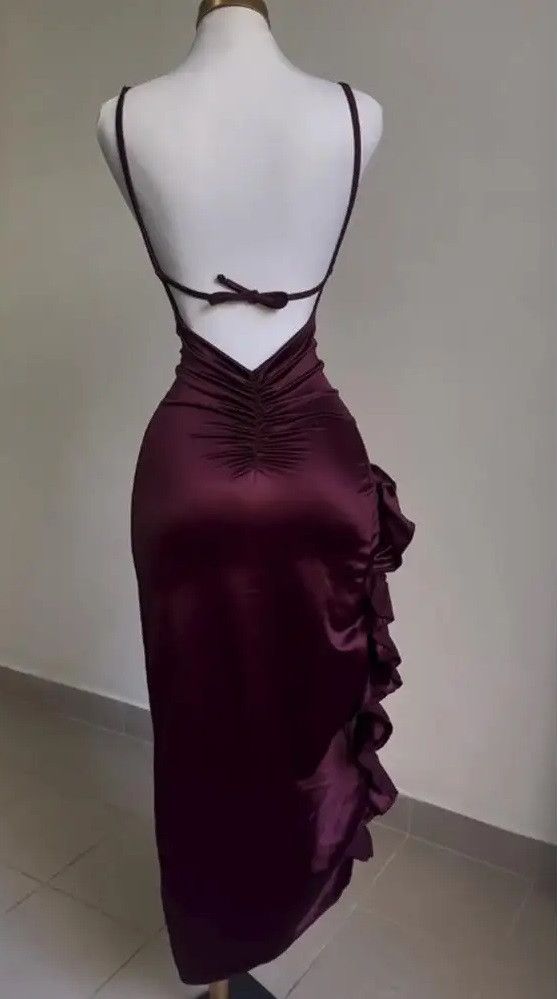 Japanese Brand × Vintage Women Vintage Elegant Sleeveless Backless Midi Dress Size S / US 4 / IT 40 - 2 Thumbnail