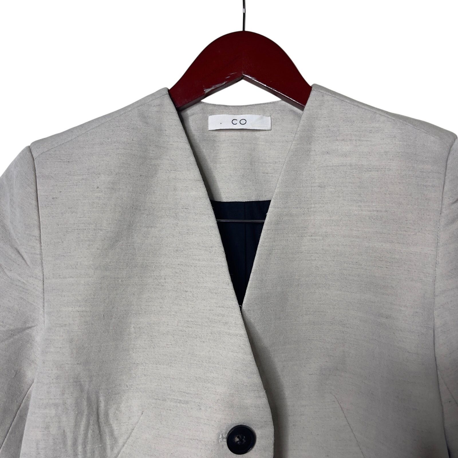 CO Co Peplum Cuff Jacket flared sleeves single-button closure Size XS / US 0-2 / IT 36-38 - 3 Thumbnail