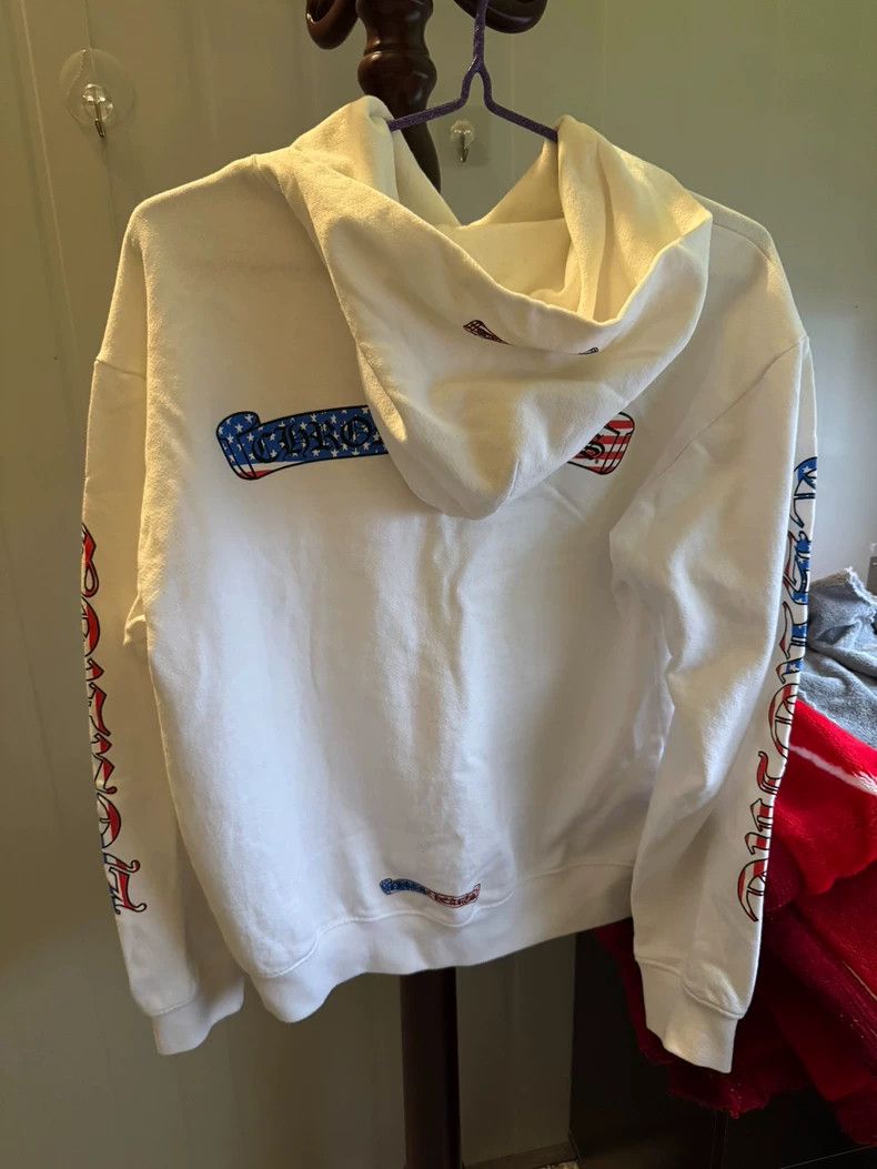 Chrome Hearts Chrome Hearts White Hoodie with Flag Prints Size US XL / EU 56 / 4 - 1 Thumbnail