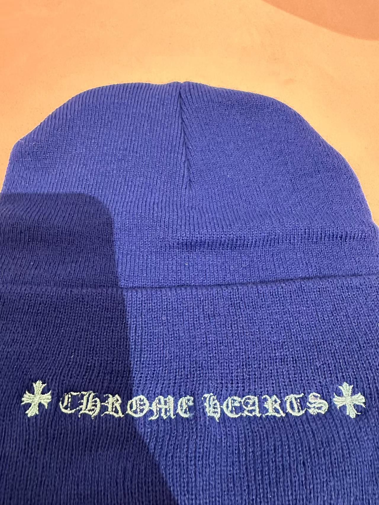 Chrome Hearts Chrome Hearts Embroidered Triple Crosses CH Script Beanie Size ONE SIZE - 6 Thumbnail