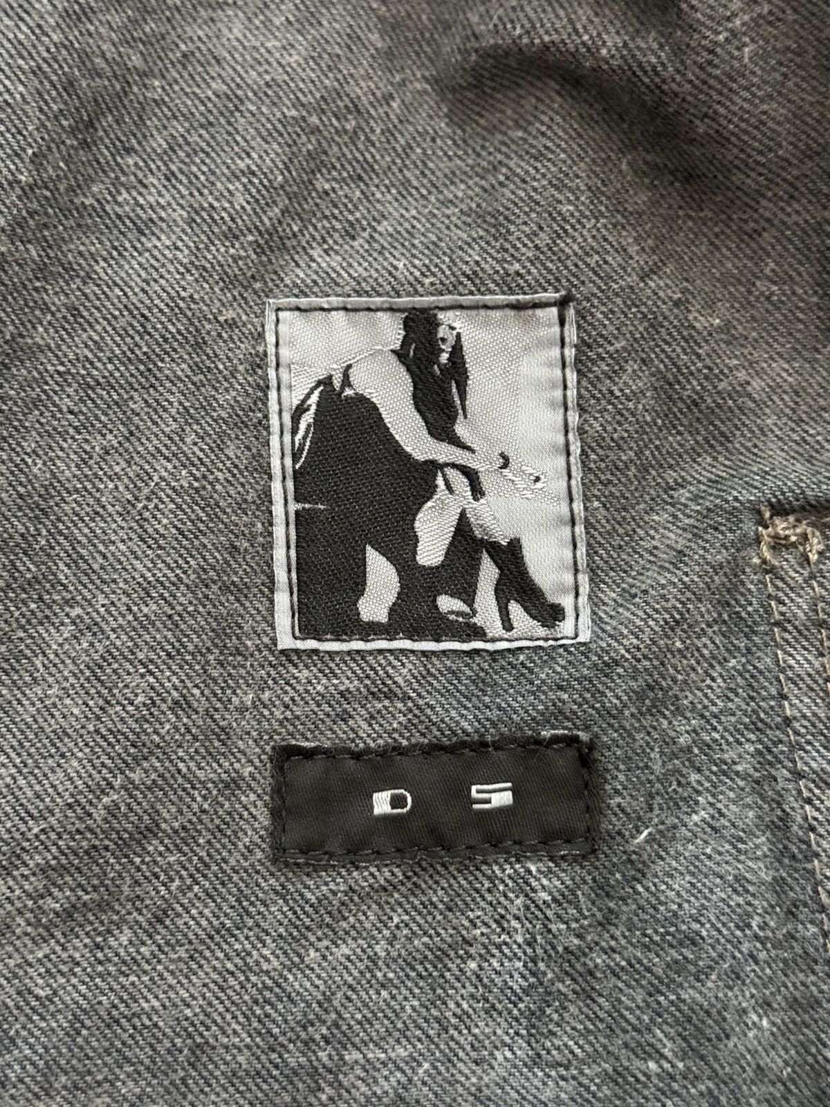 Rick Owens Drkshdw 2010s Rick Owens DRKSHDW Leather Sleeves Slave Denim Jacket Size US S / EU 44-46 / 1 - 14 Thumbnail