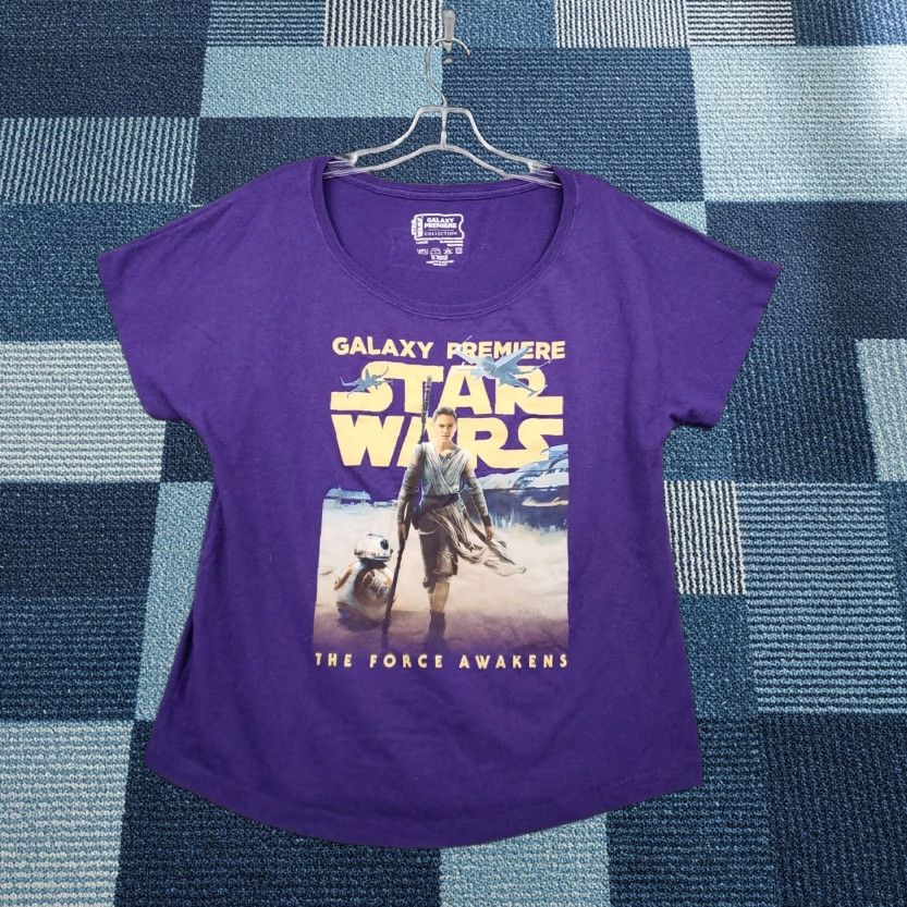 Star Wars Star Wars T-Shirt Womens L Purple Premiere The Force Awakens Short Sleeves Shirt Womens L Purple Star Wars T-Shirt Size L / US 10 / IT 46 - 1 Thumbnail