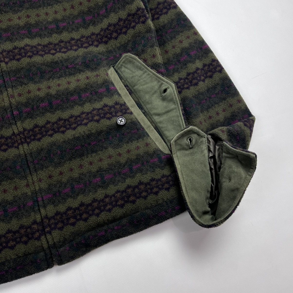 Polo Ralph Lauren × Vintage Ralph Lauren Fair isle pattern fleece jacket Size US S / EU 44-46 / 1 - 3 Thumbnail