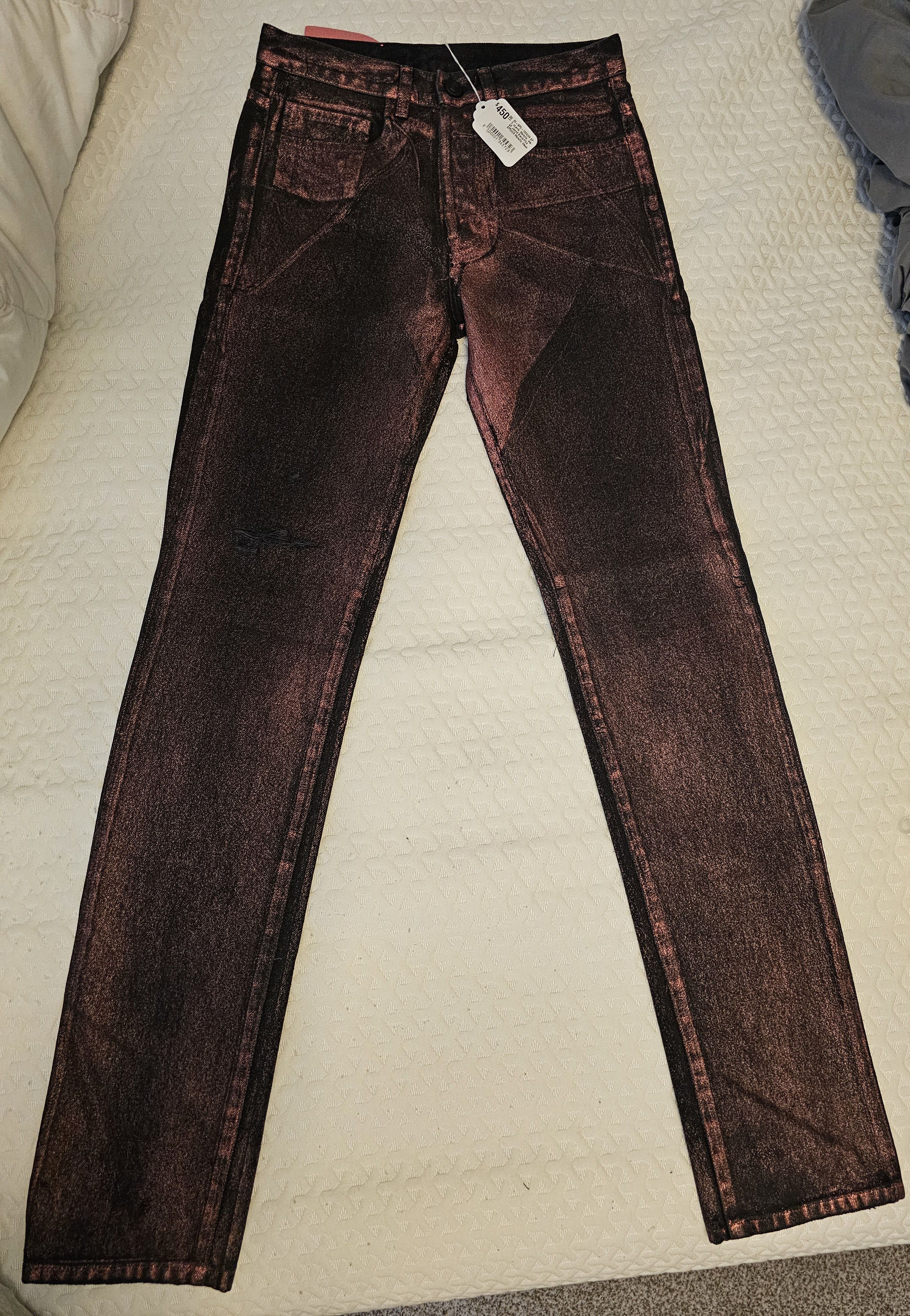 Sp5der Sp5der Metallic black/pink jean Size 28" / US 6 / IT 42 - 2 Thumbnail