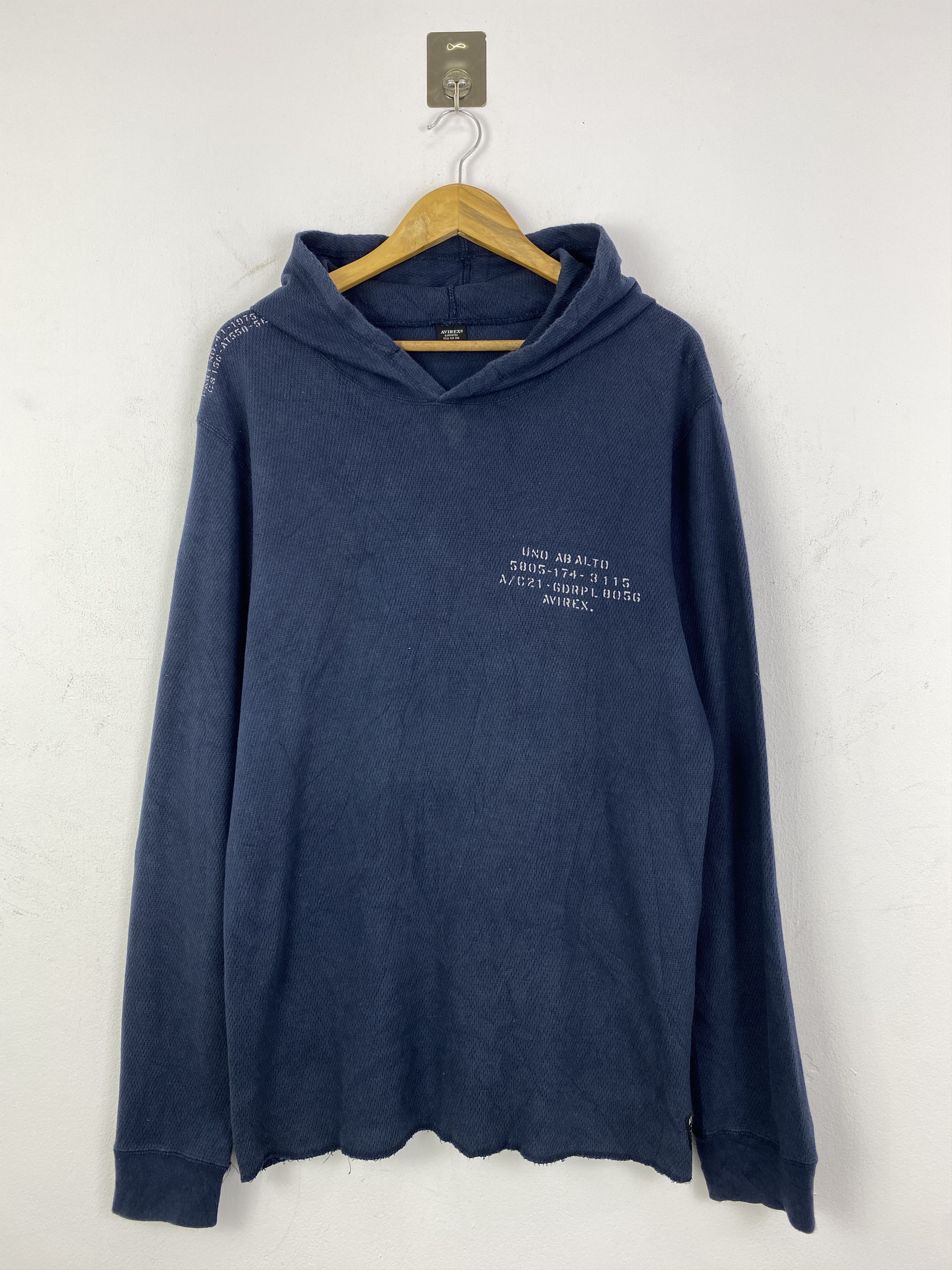Avirex Vintage Avirex Wording Pullover Hoodie SH0198 Size US XL / EU 56 / 4 - 1 Thumbnail