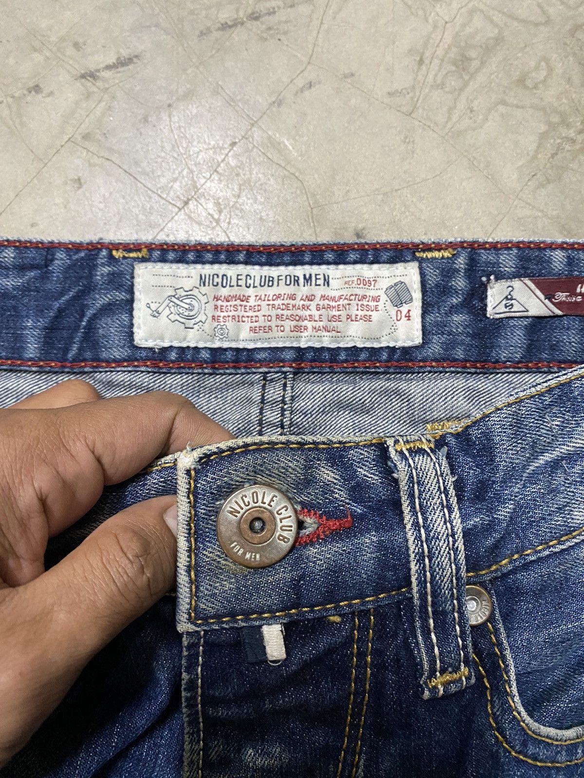 Hysteric Glamour × Nicole Club × Tornado Mart Japanese Nicole Distressed Slim Straight Denim p137 Size US 31 - 10 Thumbnail