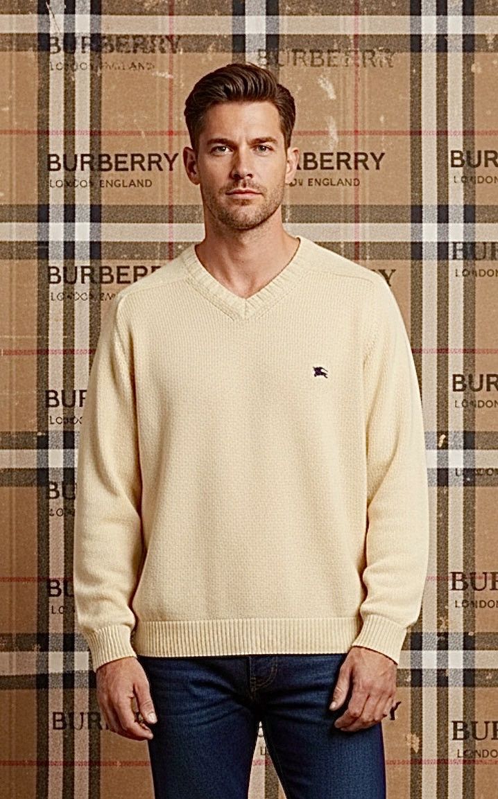 Burberry Burberry sweater jumper heavy cotton material size L Size US L / EU 52-54 / 3 - 1 Thumbnail