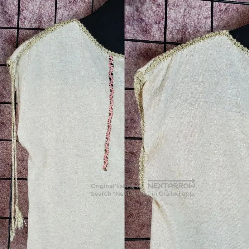 Burberry Burberry Summer Beige Cotton Embroidered Top. Size M / US 6-8 / IT 42-44 - 4 Thumbnail