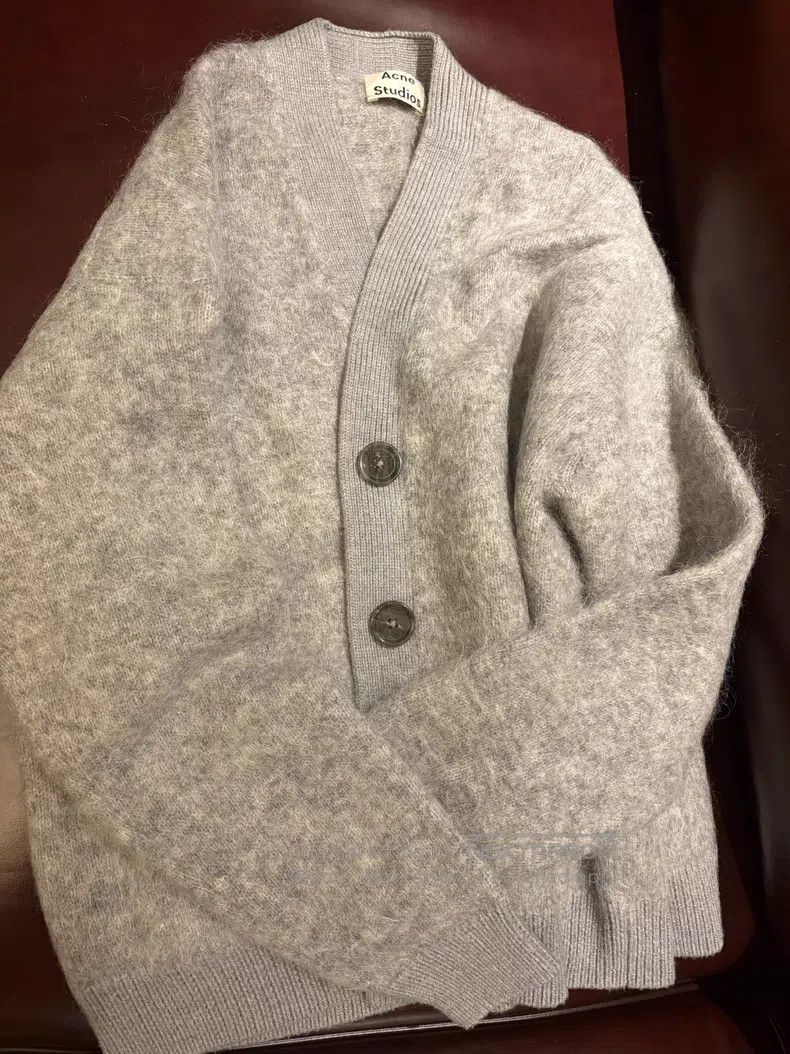 Acne Studios Acne Studios Mohair Open-Front Sweater, Grey Size XXS / US 00 / IT 34 - 6 Thumbnail