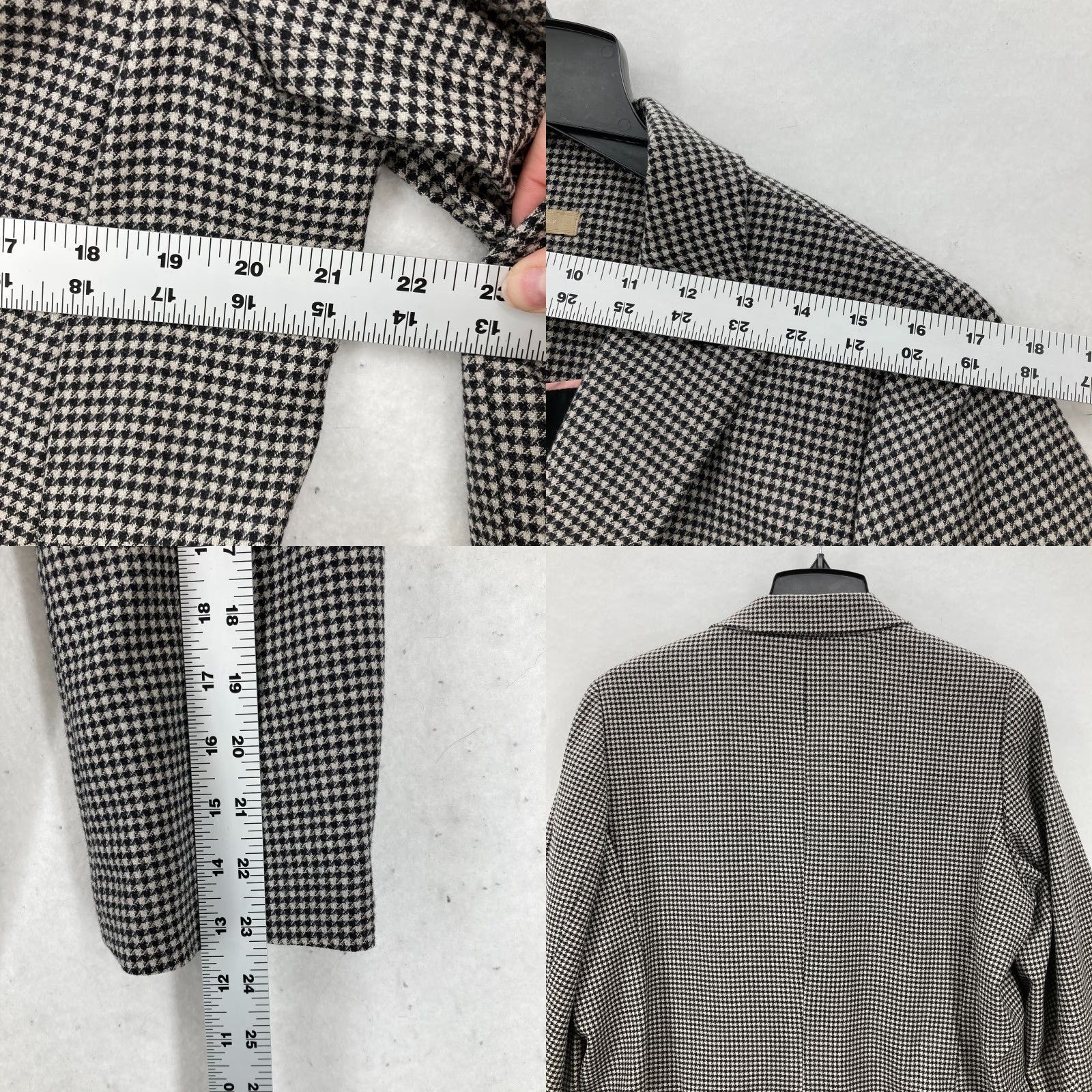 Talbots Talbots Blazer Women 16P Petite Wool Blend Houndstooth Brown One Button Italy Business Formal Workwear Lined Pockets Fall Spring Winter Size XXL / US 16-18 / IT 52-54 - 8 Thumbnail