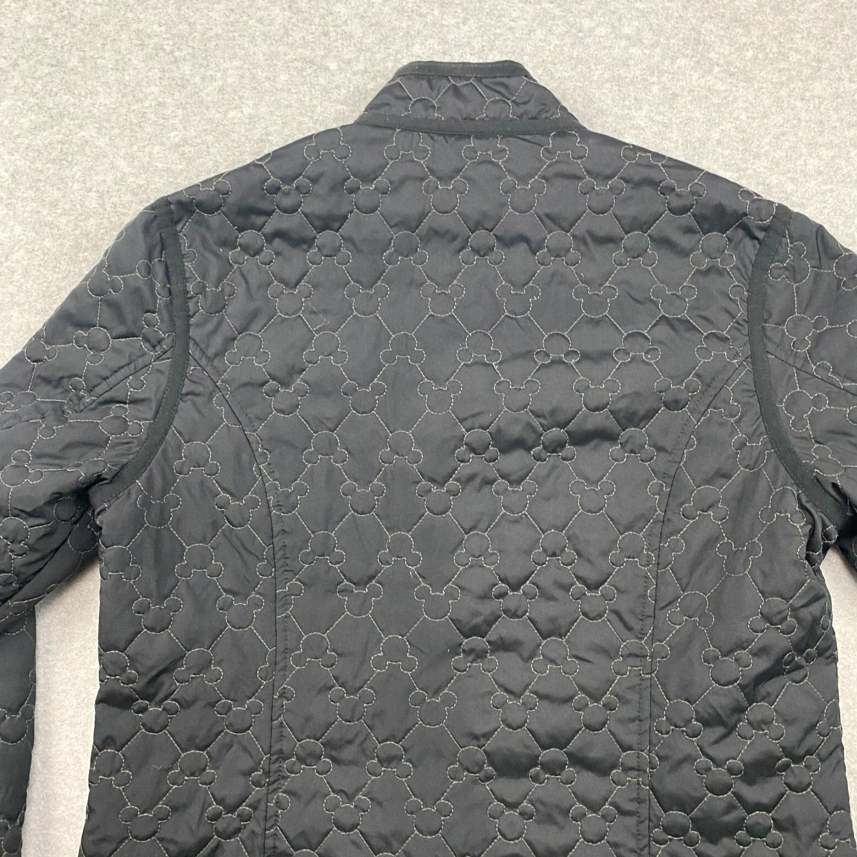 Vintage Disneyland Resort Jacket Womens Small Black Mickey Mouse Quilted Full Zip Lined Pockets Size S / US 4 / IT 40 - 7 Thumbnail