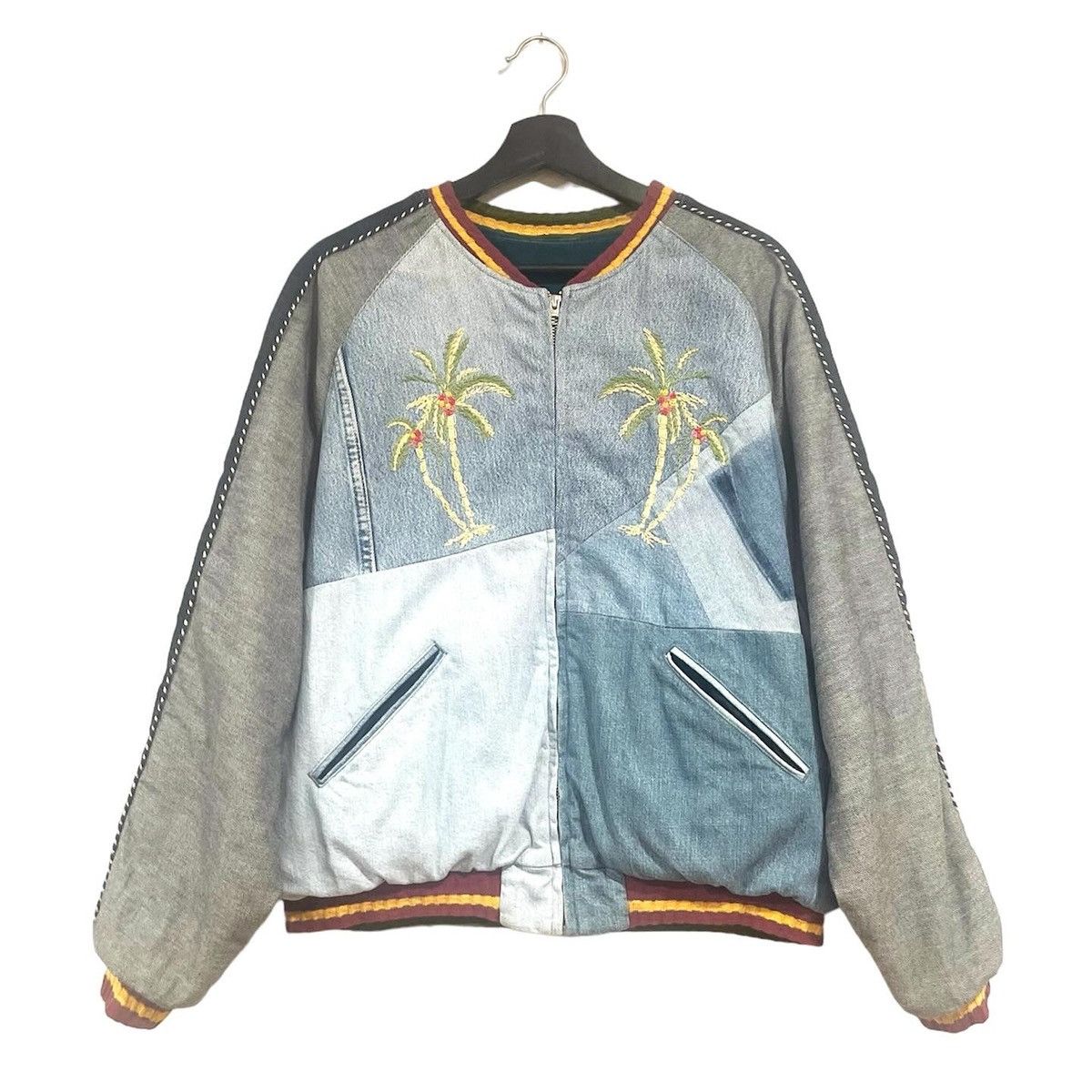 Kapital Kapital SS16 Souvenir Denim Palm Tree Reversible Jacket Size US M / EU 48-50 / 2 - 2 Thumbnail
