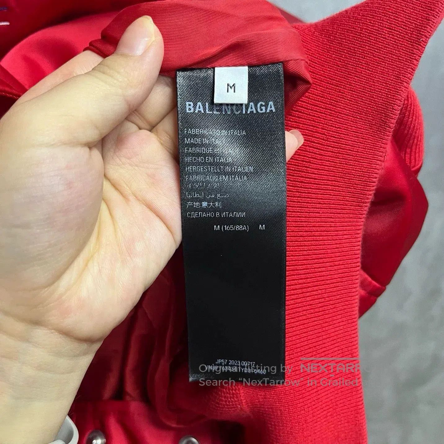 Balenciaga red logo print oversized jacket by balenciaga. Size US M / EU 48-50 / 2 - 4 Thumbnail