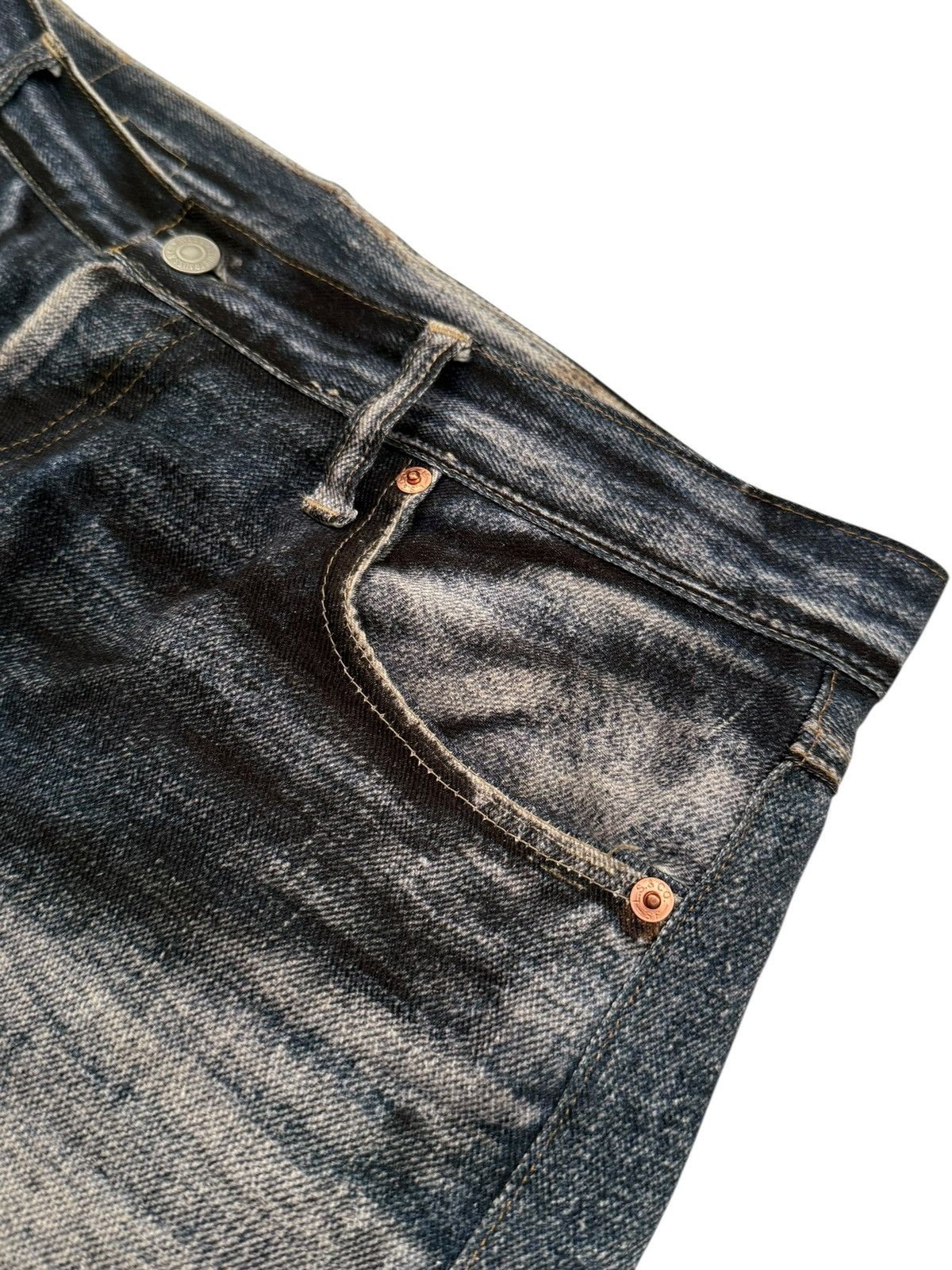 Junya Watanabe 2024 Trompe L’oeil Printed Belt Waist Denim Size US 34 / EU 50 - 6 Thumbnail